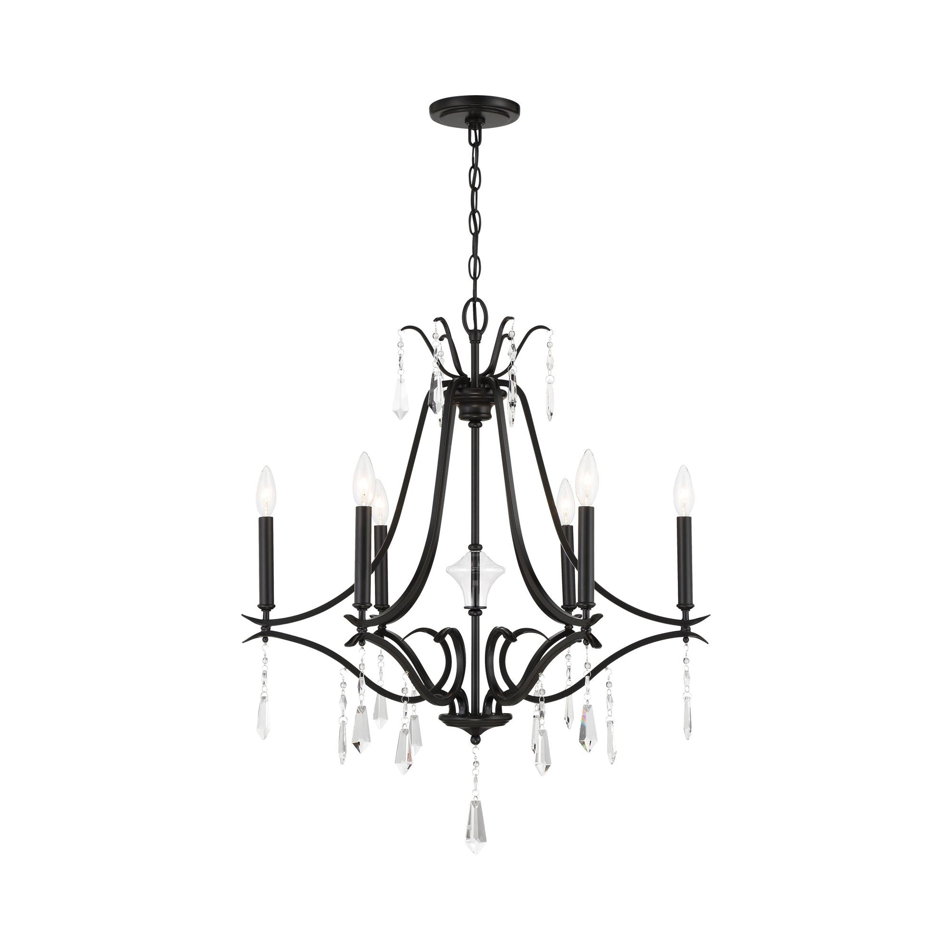 4446-66A-Minka Lavery-Laurel Estate - 6 Light Chandelier-31.75 Inches Tall and 26.75 Inches Wide-Coal Finish    -Traditional Installation