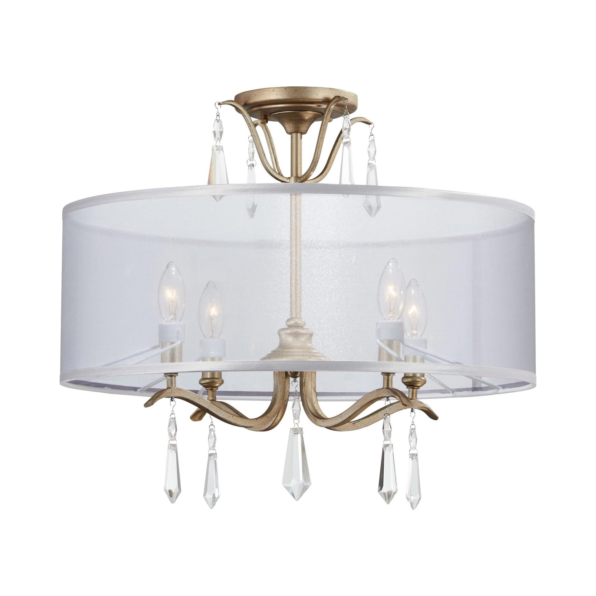 4 Light Convertible Semi-Flush Mount In Traditional Style 19.25 Inches Tall By 20 Inches Wide Minka Lavery 4443-582