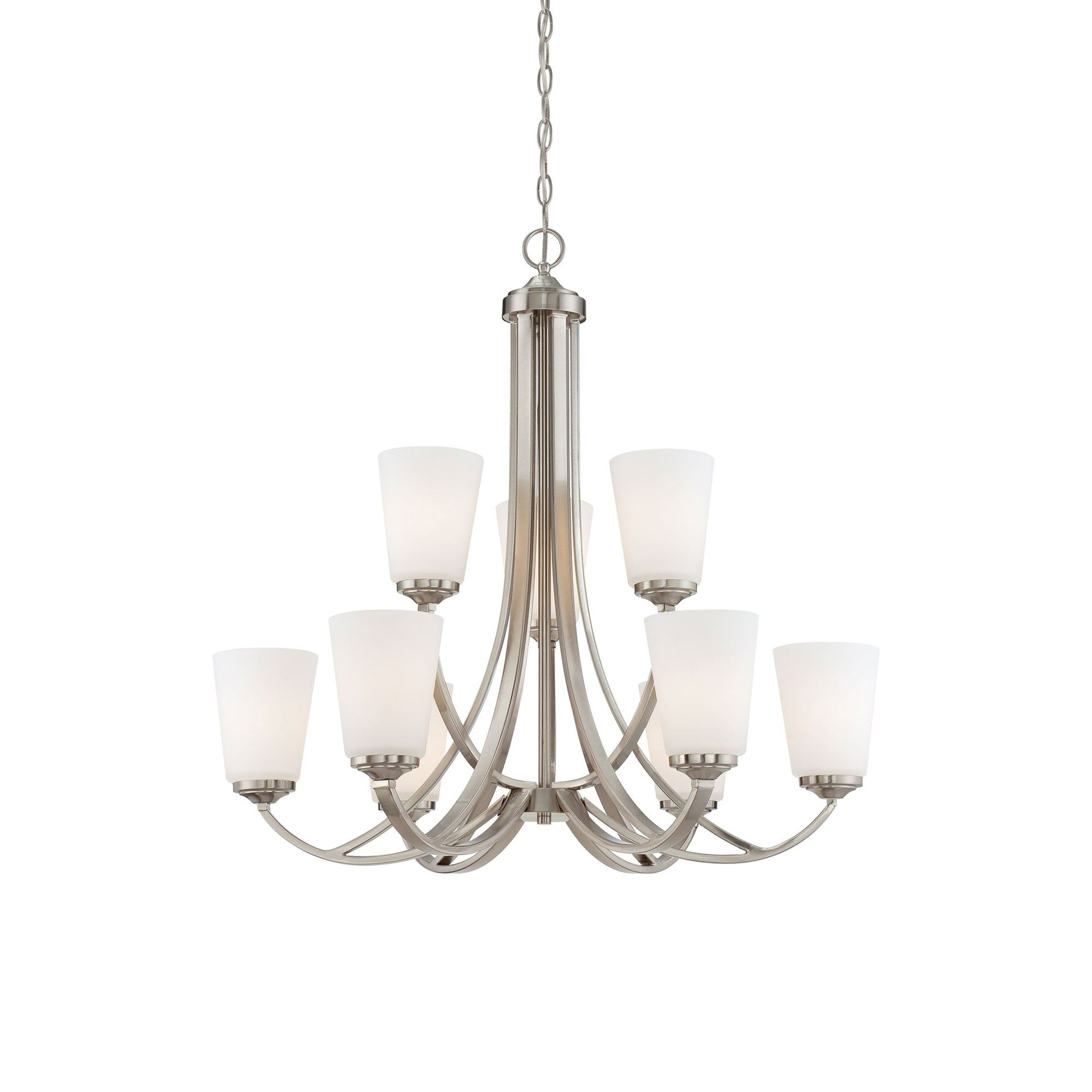 Minka Lavery - Overland Park - Chandelier 9 Light Brushed Nickel in Transitional