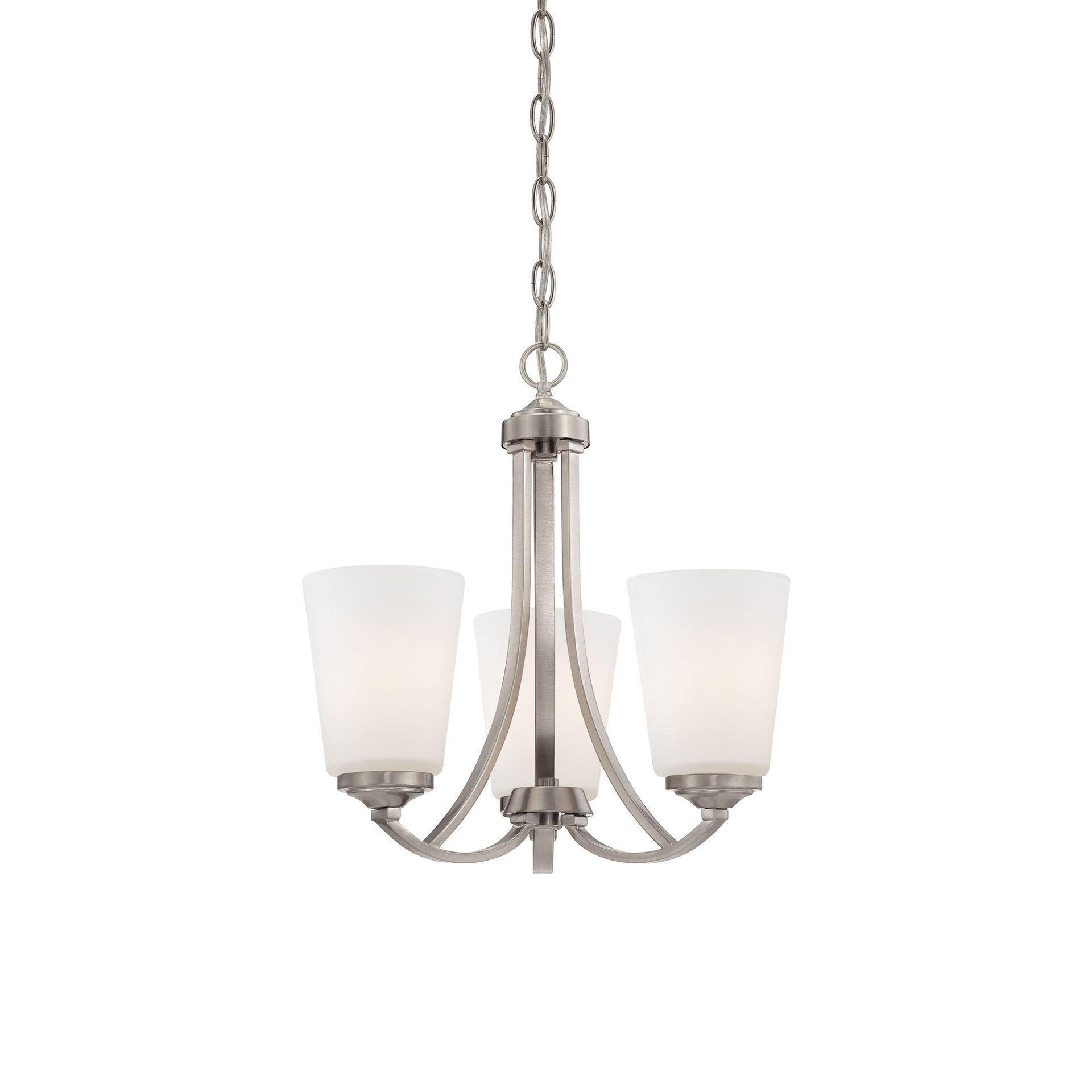 Minka Lavery 4963-84 Overland Park 3 Light Mini Chandelier in Brushed Nickel