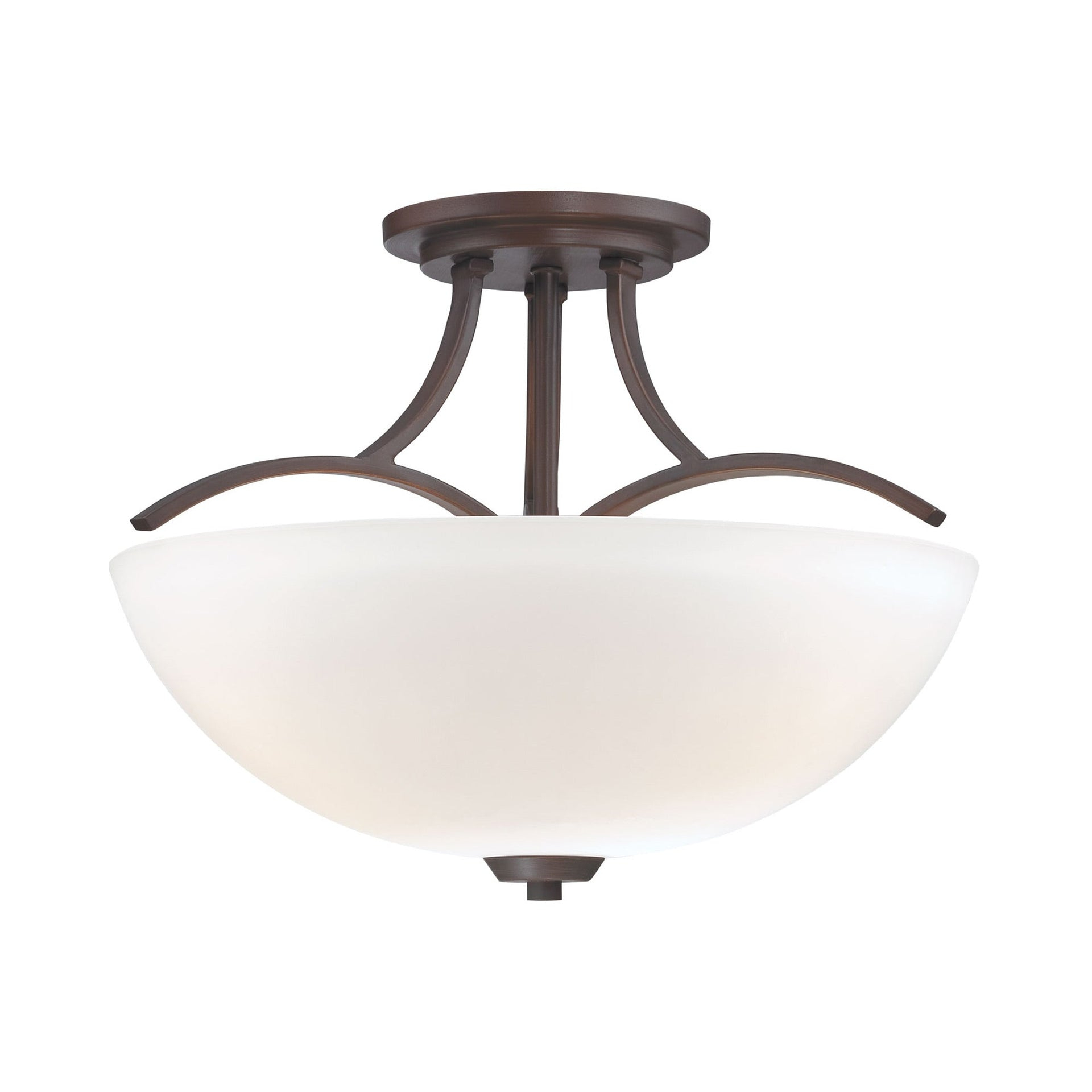 Minka Lavery - Overland Park - 3 Light Semi-Flush Mount in Transitional Style -