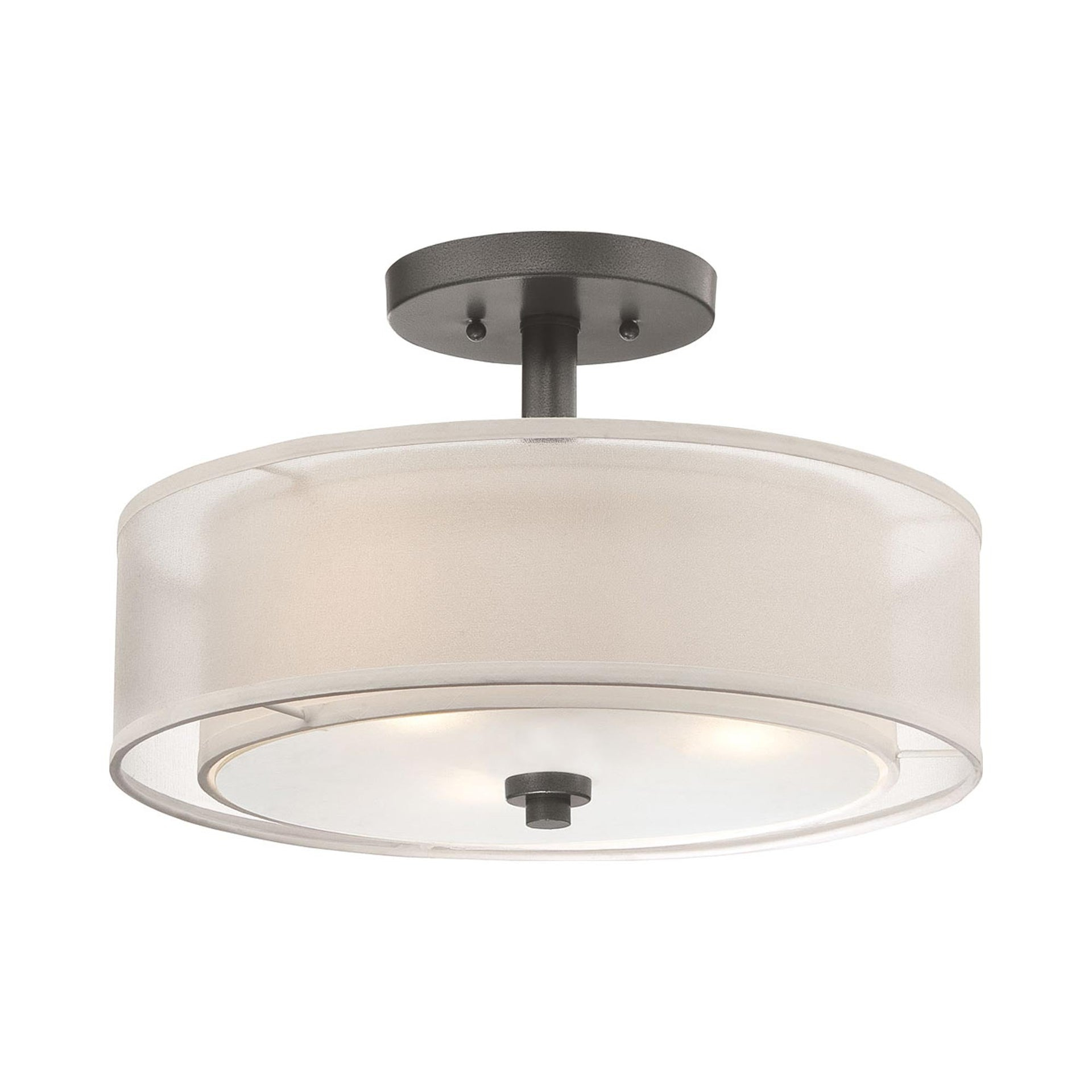 Minka Lavery - Parsons Studio - 3 Light Semi-Flush Mount in Transitional Style -
