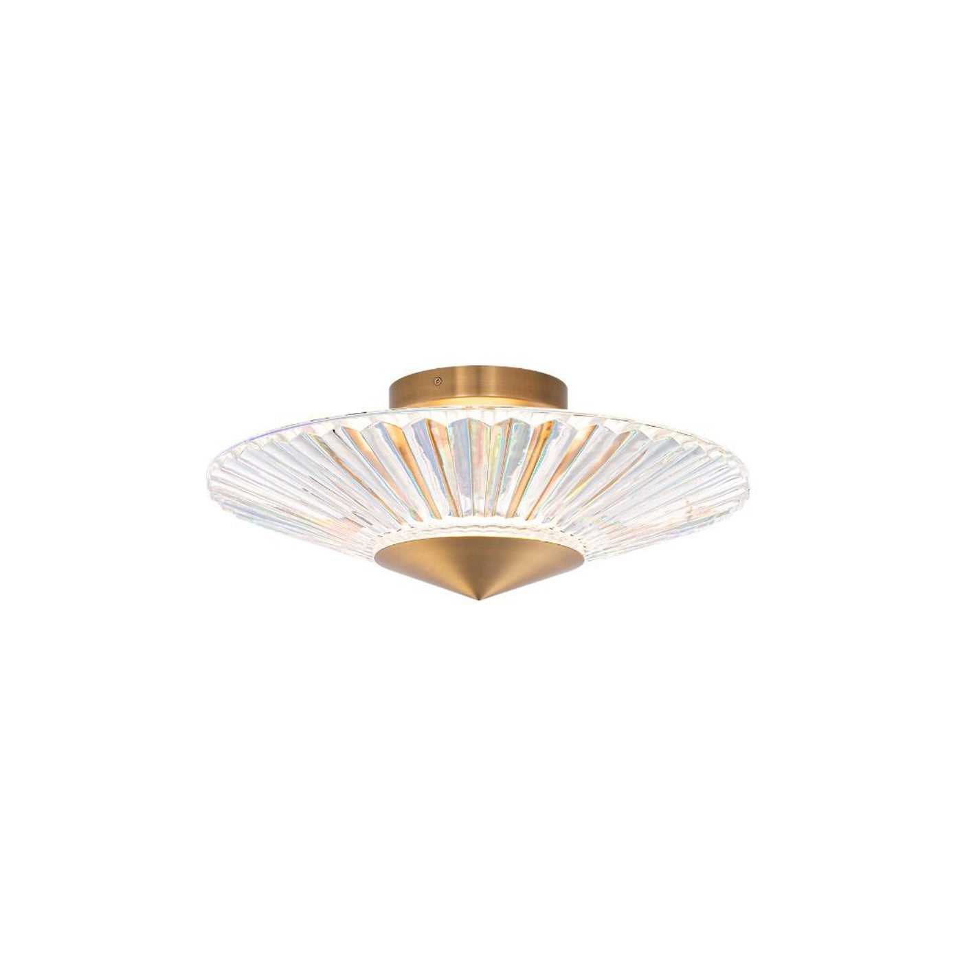 Origami Crystal LED Semi Flush Mount