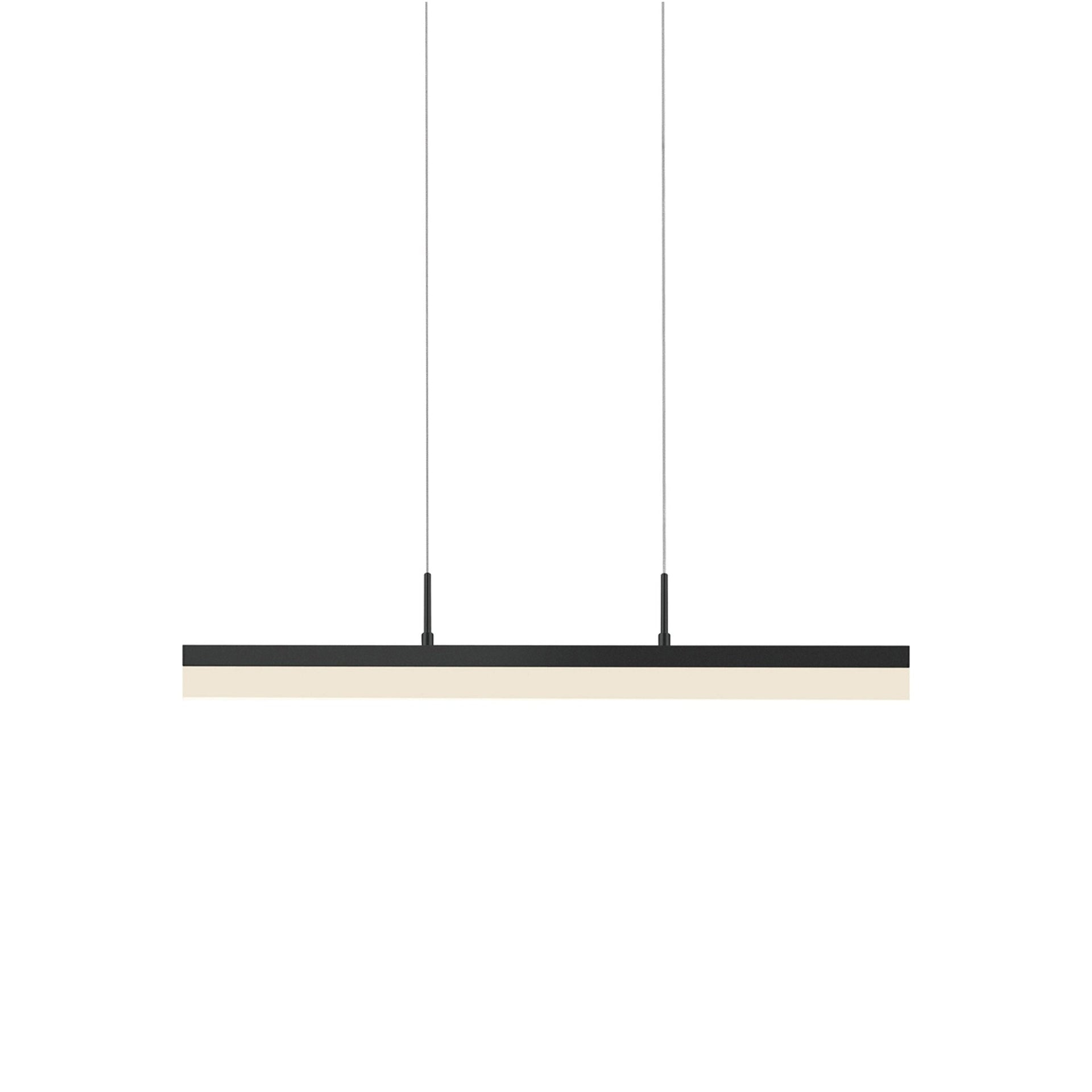 Satin Black 24" LED Glass Island Pendant Light