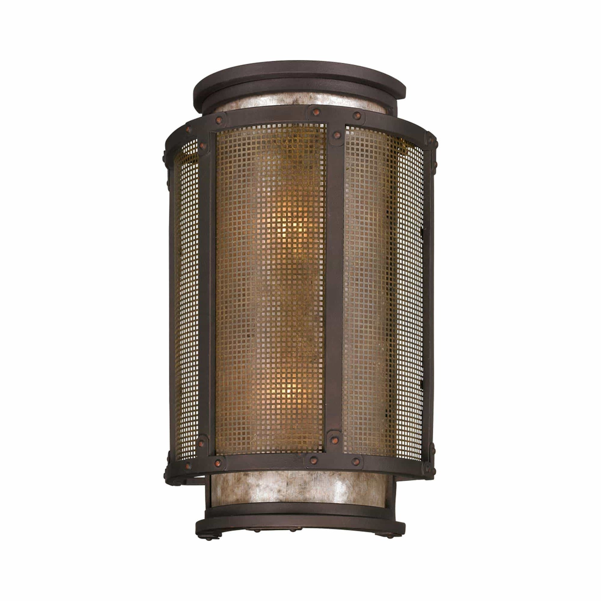 Troy Lighting Copper Mountain 2 - Light Wall Light in  Centennial Rust Silver Mica Shade