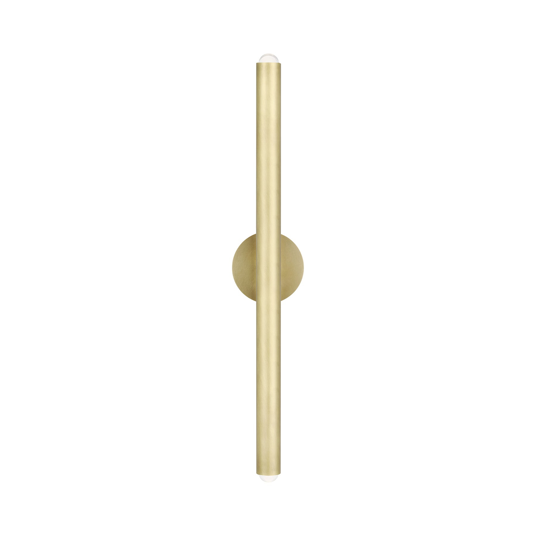 Natural Brass Dimmable LED Wall Sconce with Crystal Shade