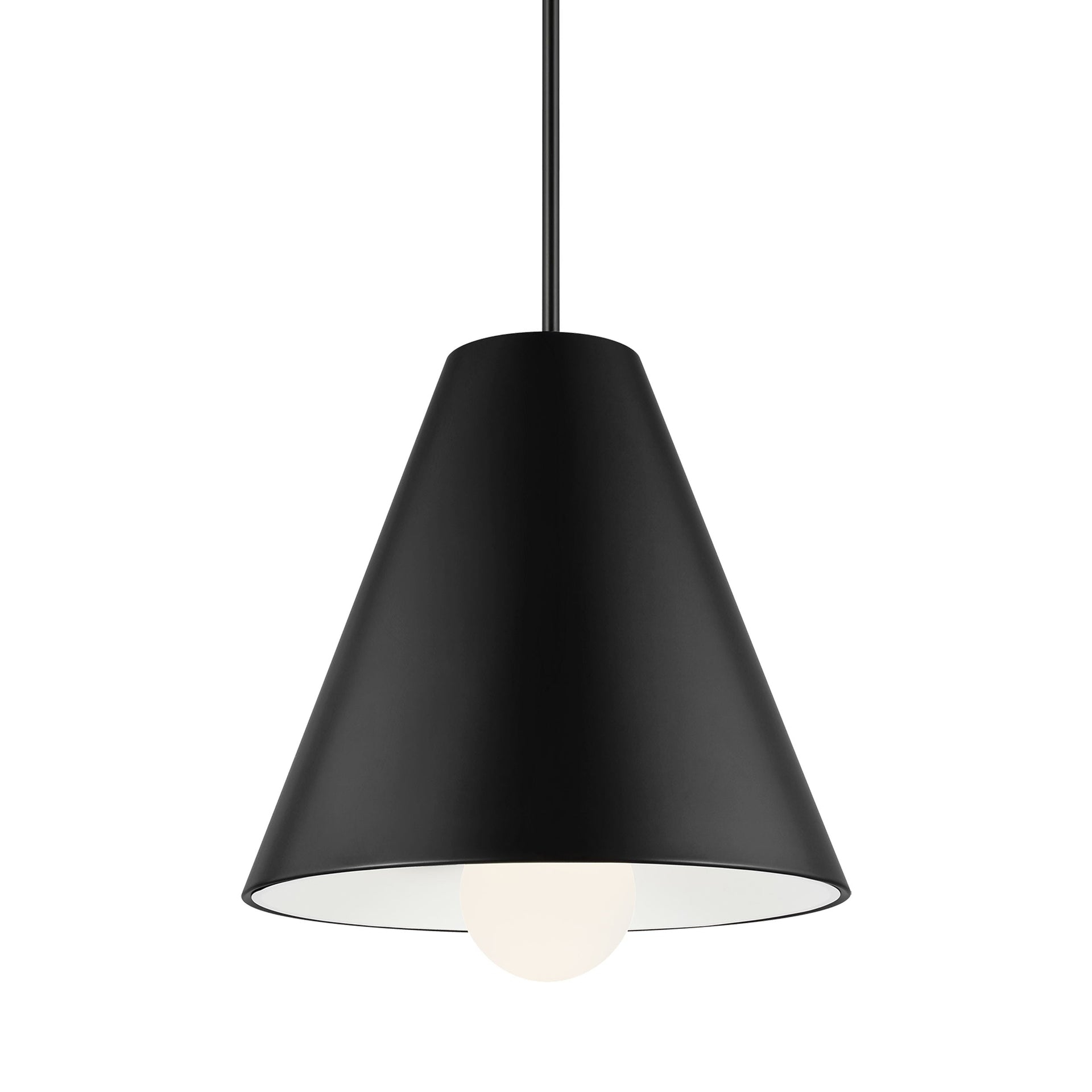 Matte Black Glass LED Contemporary Pendant Light
