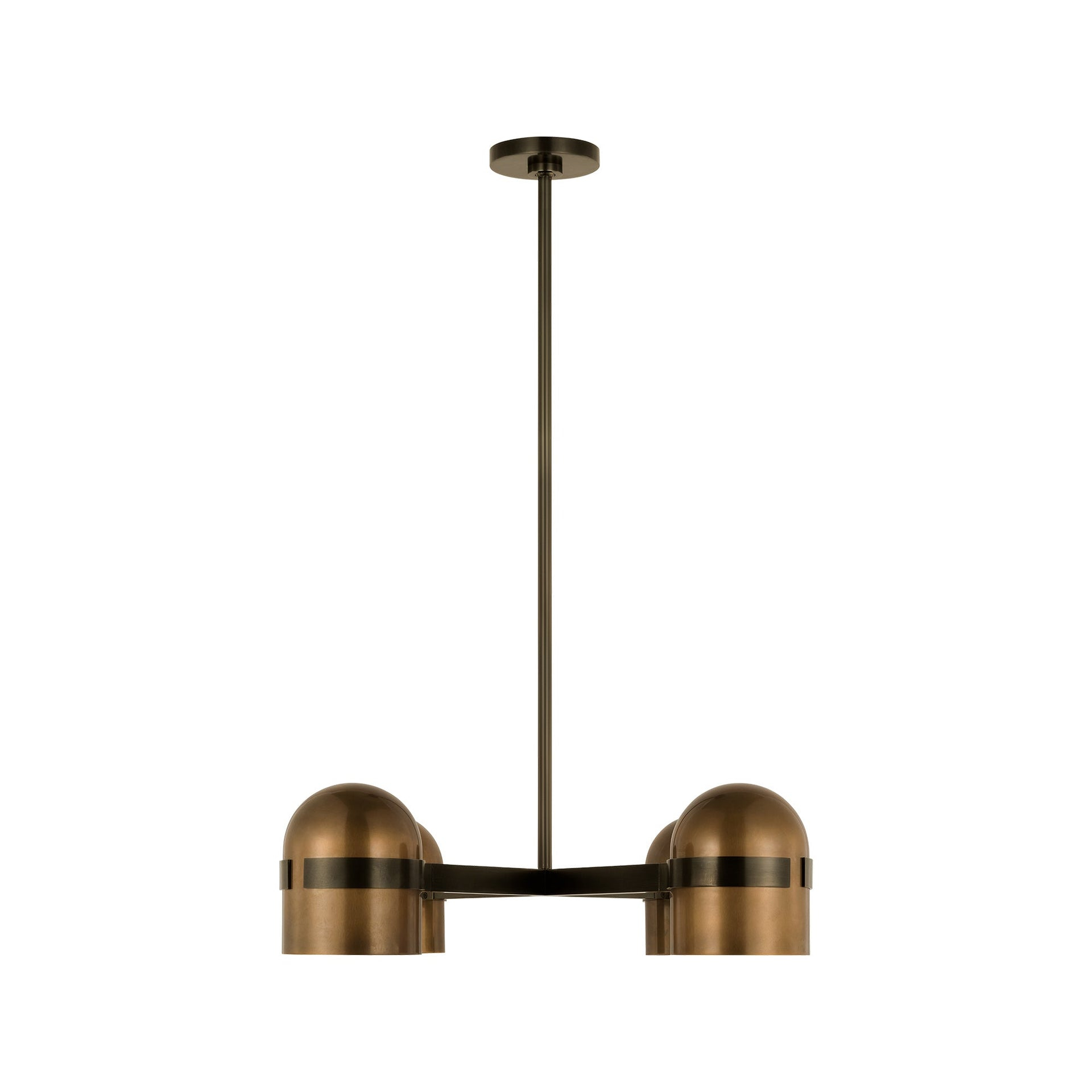 Octavia 4-Light Blackened Bronze and Brass LED Chandelier