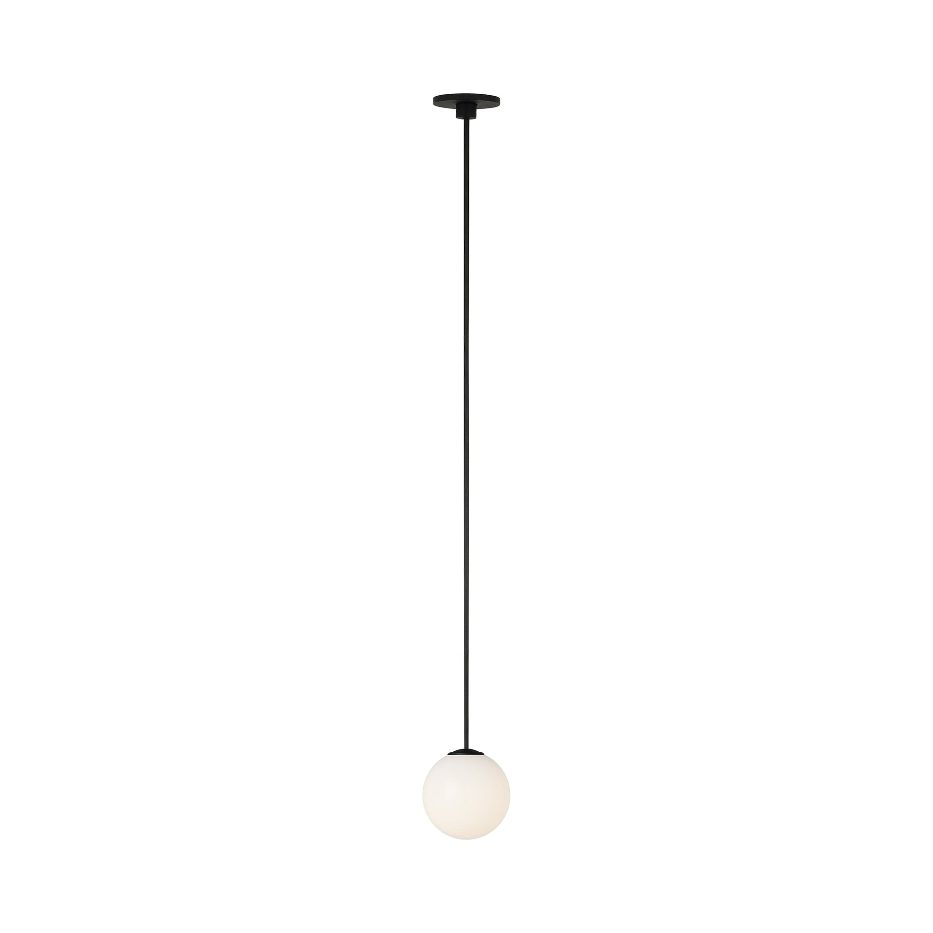Visual Comfort Modern Sean Lavin Orbet 1-light Pendant in Hand Rubbed Antique Brass with Glass shade | Perigold