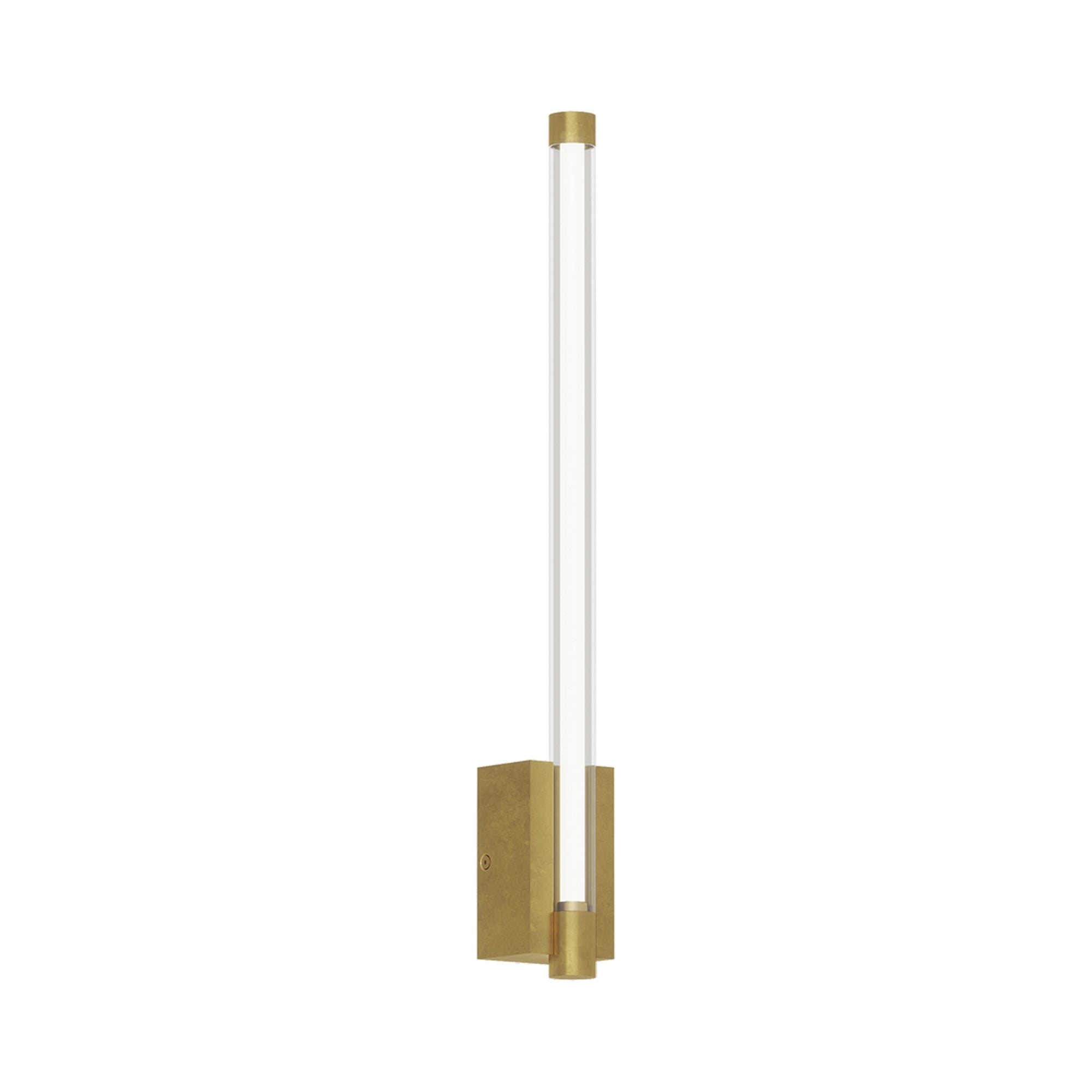 Phobos Dimmable LED Brass Wall Sconce, 21" Height