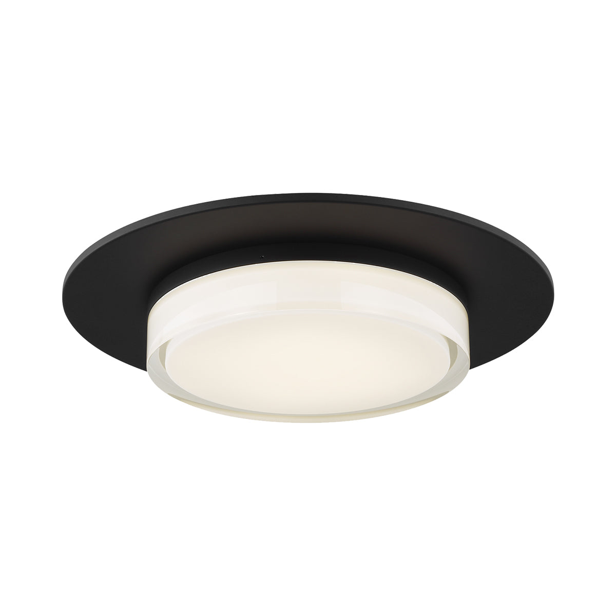 Nightshade Black 17'' Glass LED Flush Mount Light