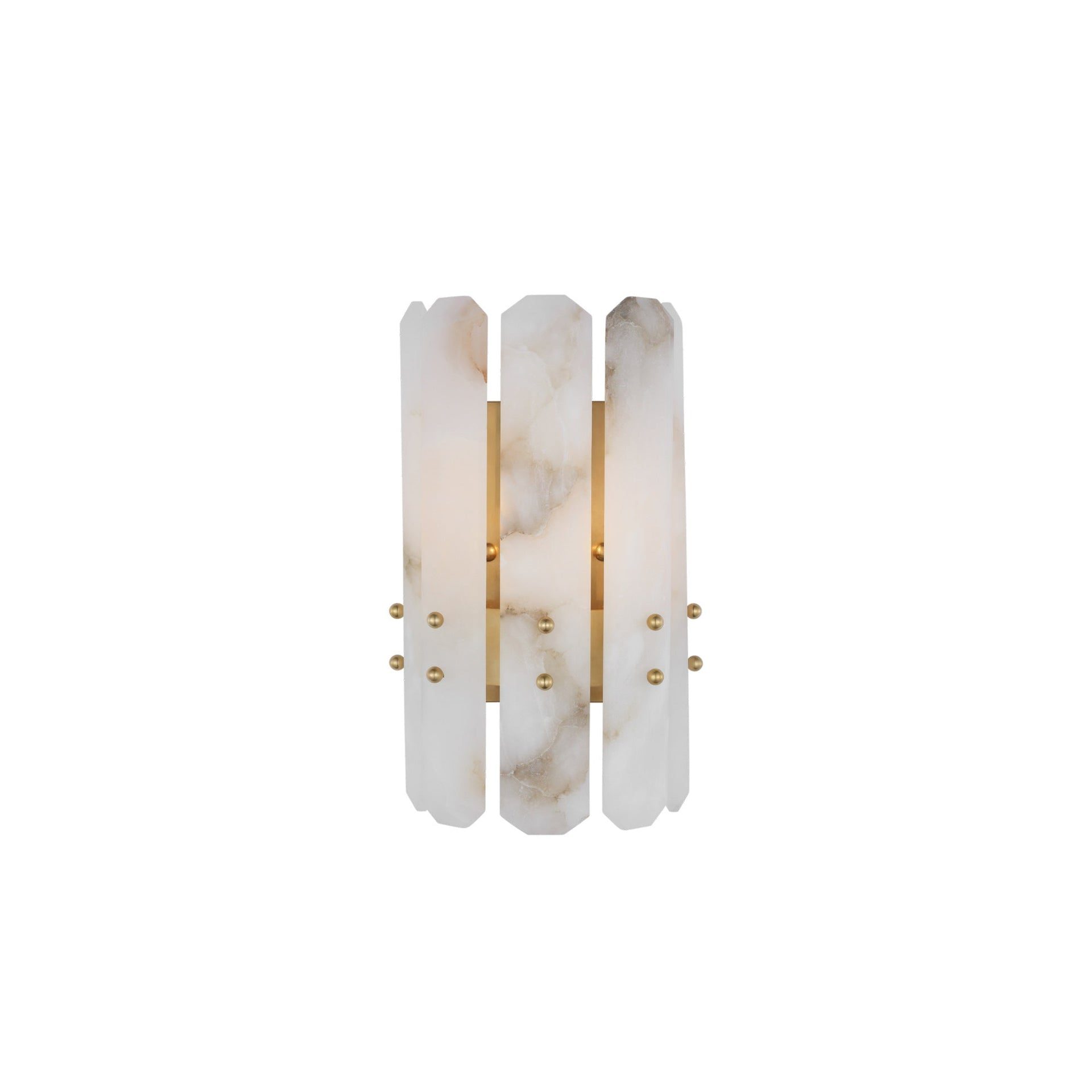 Hand-Rubbed Antique Brass Sconce with Elongated Crystals