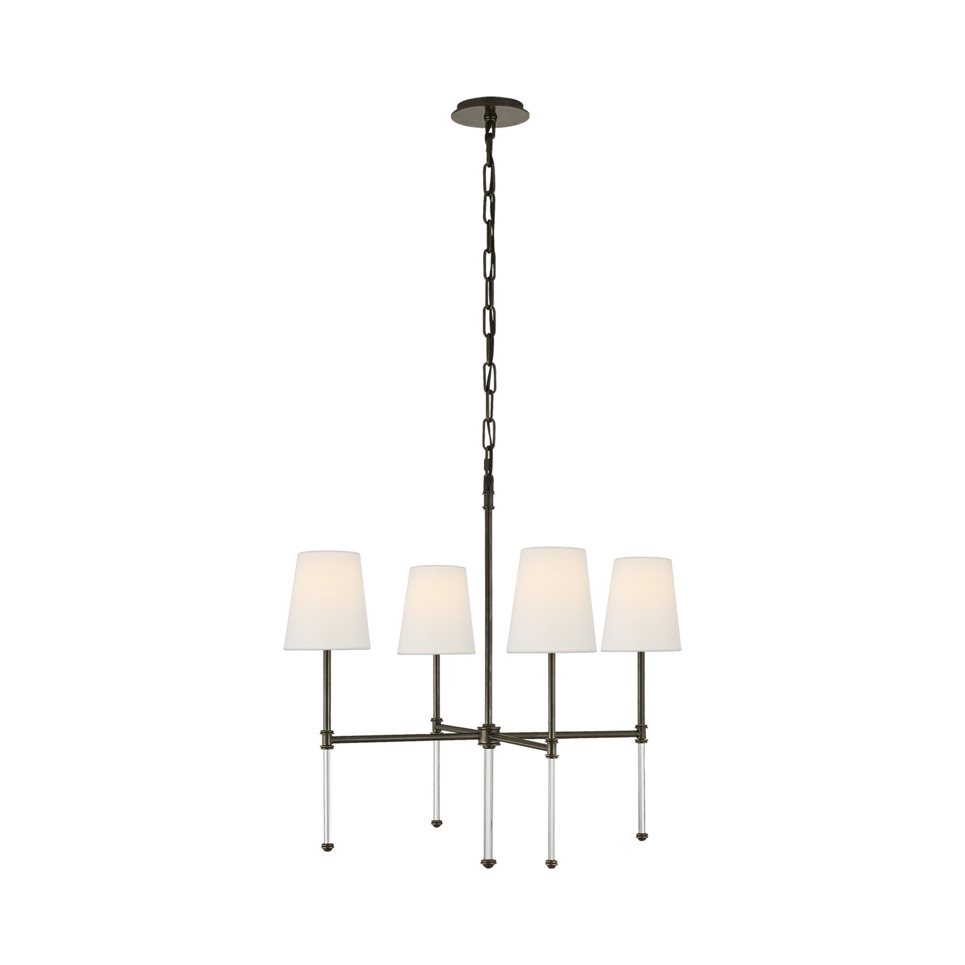 Camille Elegance 27" Crystal and Nickel Chandelier