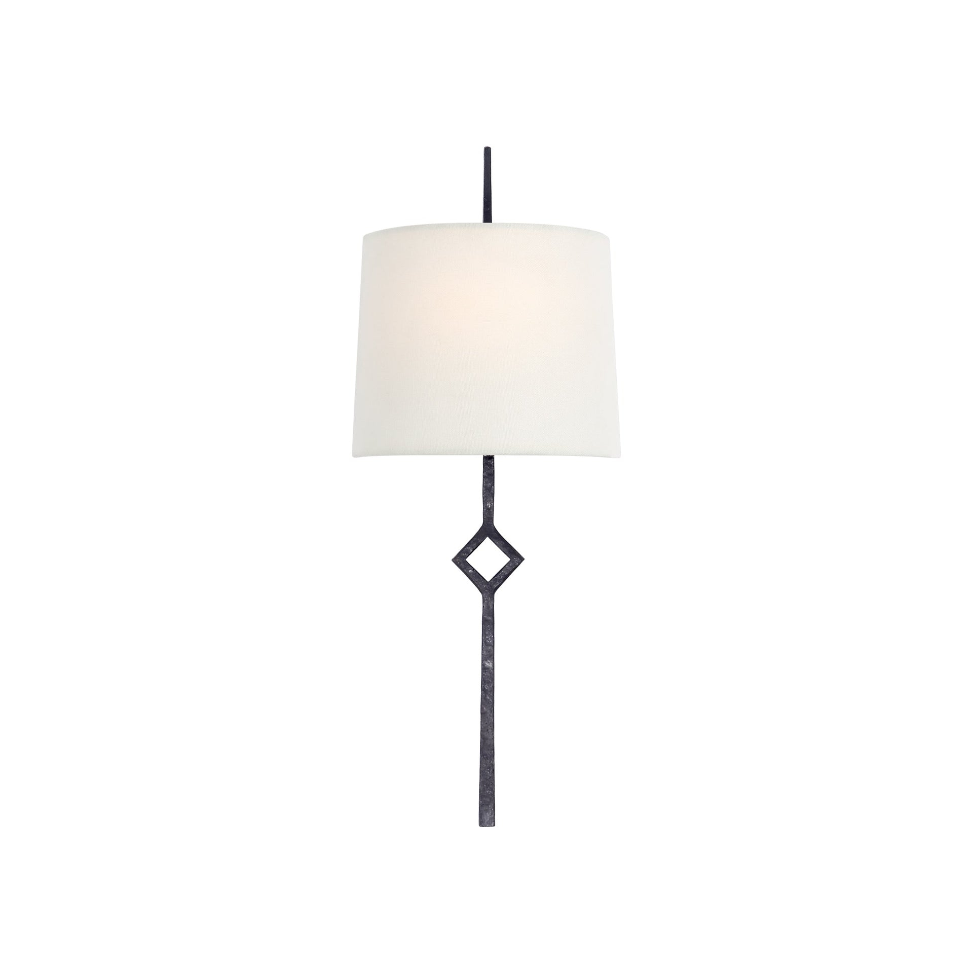 Cranston Aged Iron Dimmable Wall Sconce with Paper Shade