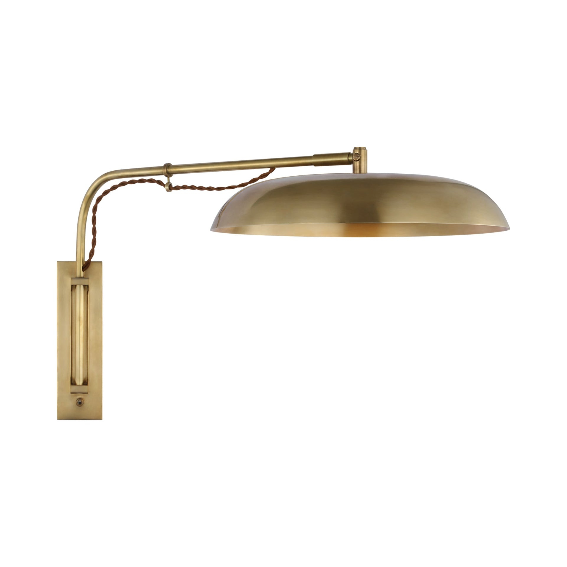 Cyrus Adjustable Plug-In Sconce by Amber Lewis - Antique Brass and Antique Brass