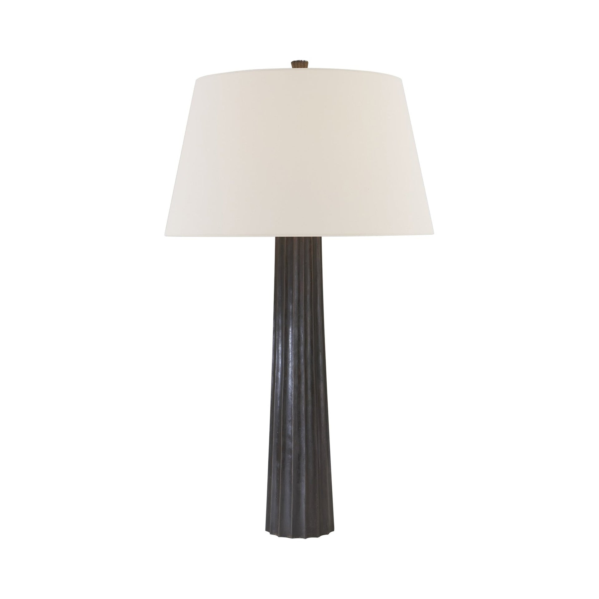 Edison 32" Outdoor Aged Iron Table Lamp with Fabric Shade