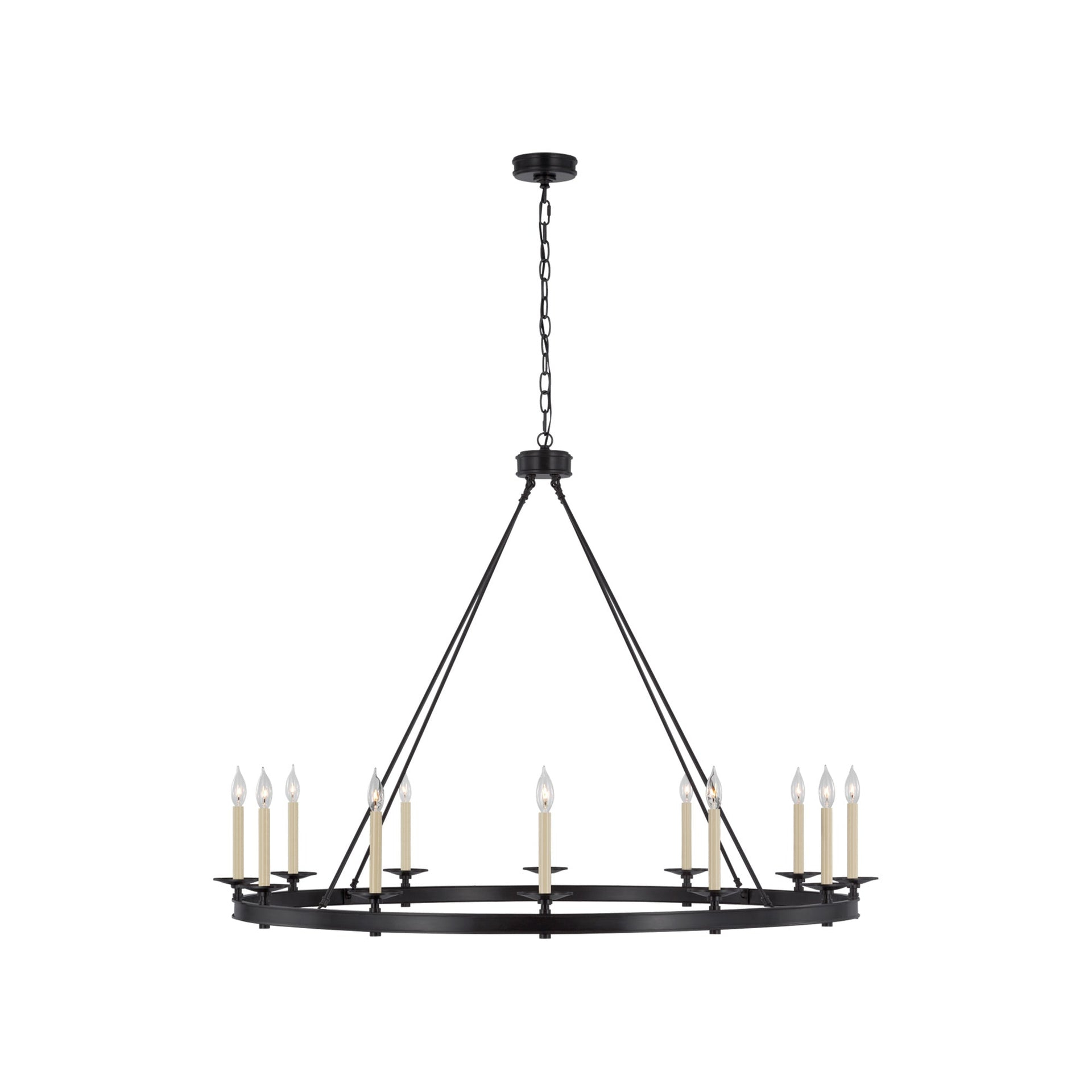 Launceton Bronze 12-Light Candle Chandelier