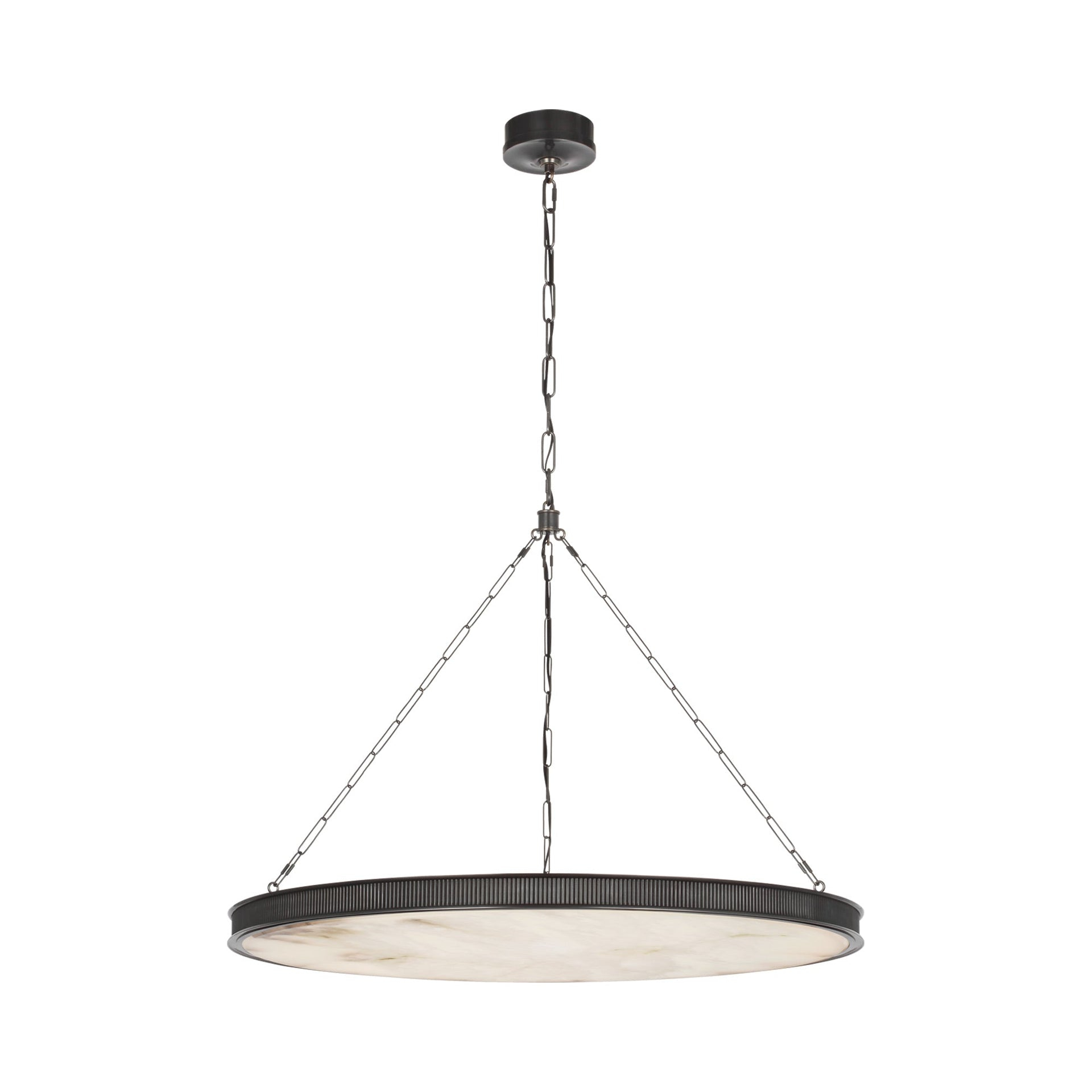 Matthew Bronze 3-Light LED Chandelier with Alabaster Shade