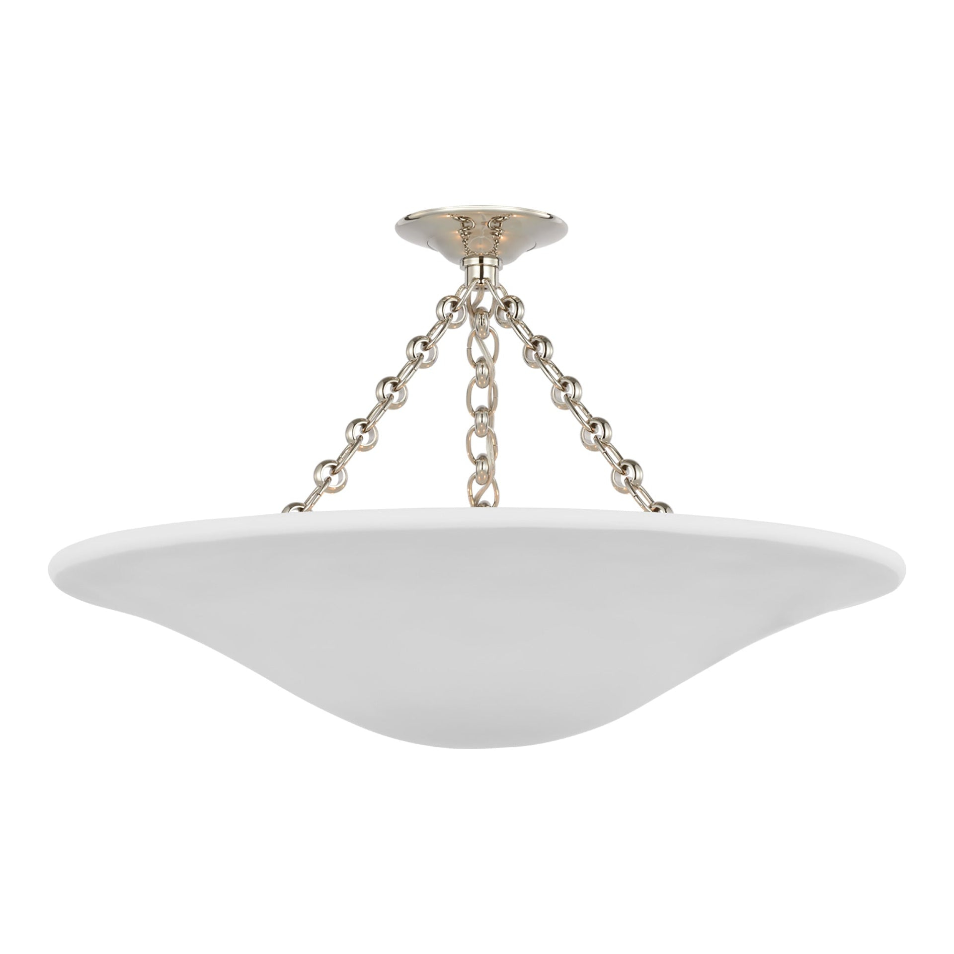 Polished Nickel 24" LED Semi Flush Mount Ceiling Light