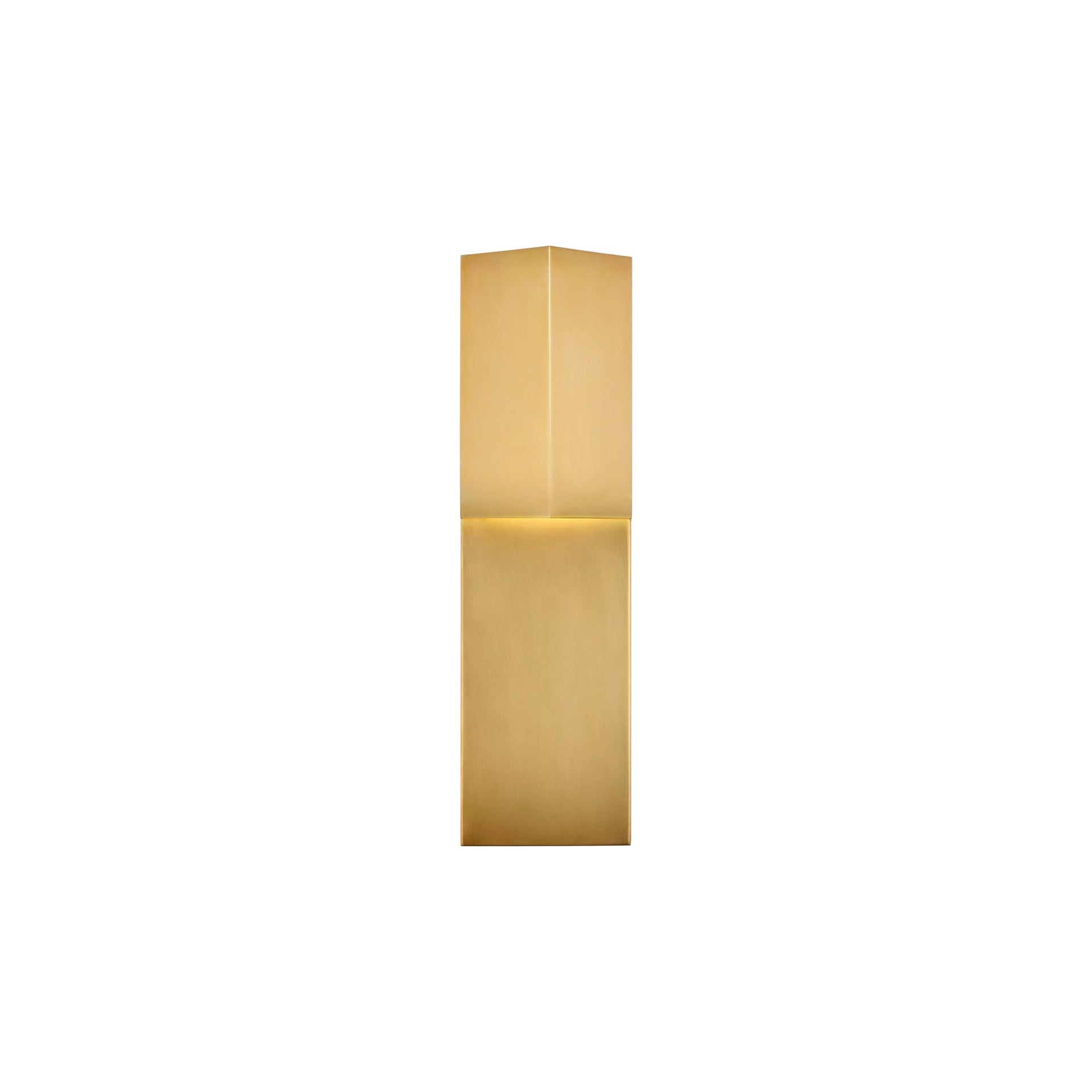 Antique-Burnished Brass Geometric LED Outdoor Wall Sconce