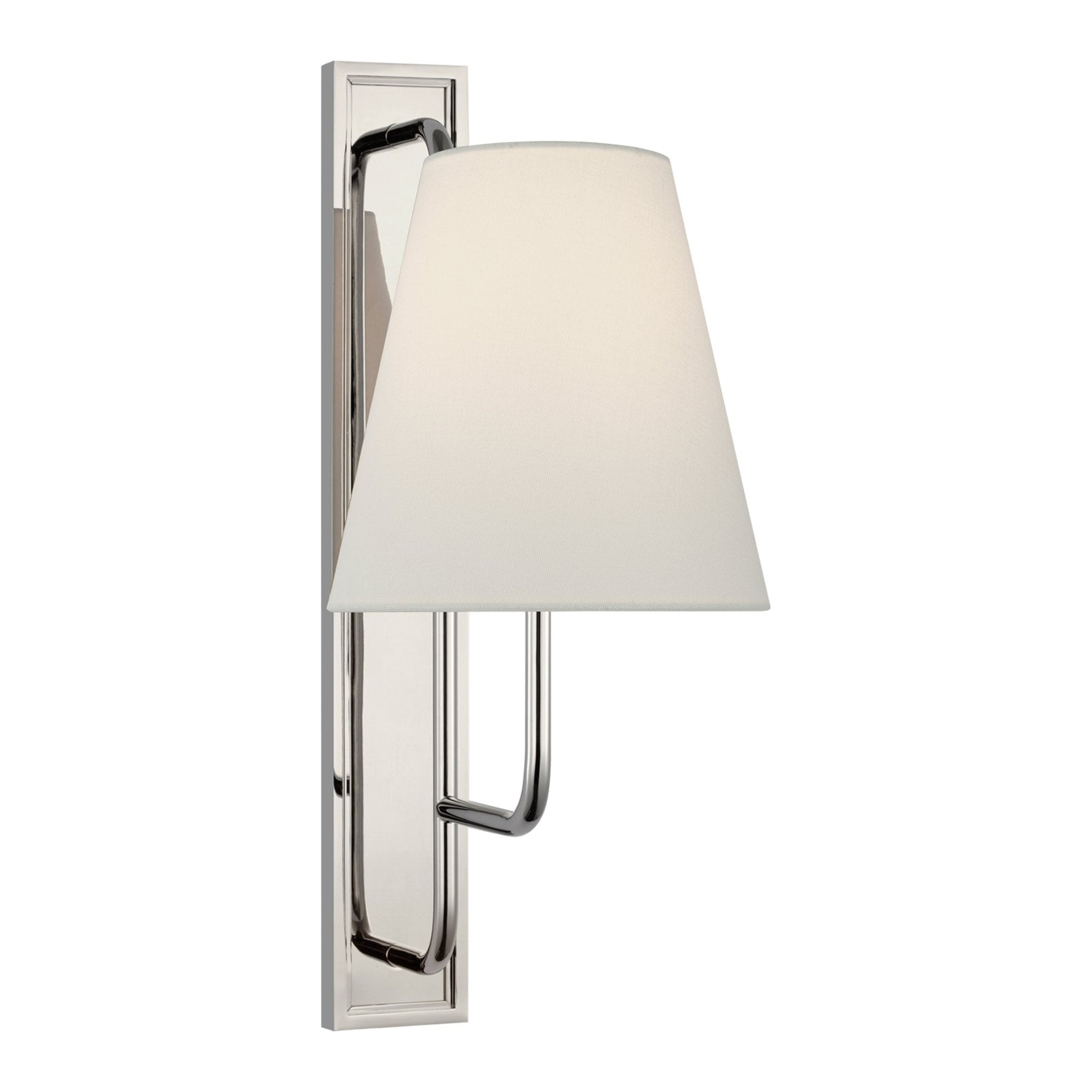 Rui Sconce by Amber Lewis - Polished Nickel and White Linen / Large