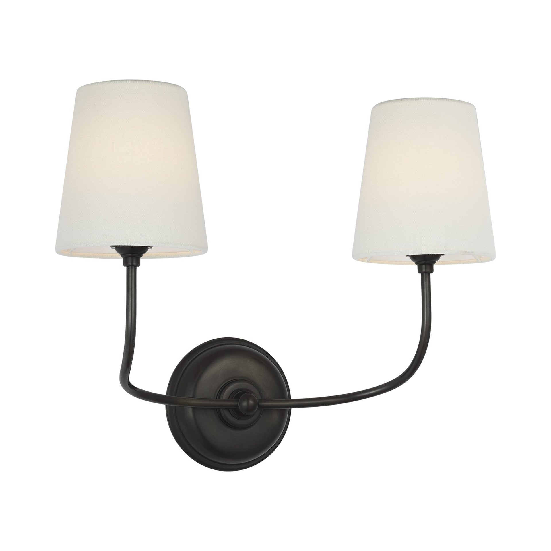 Vendome Bronze 2-Light Fabric Shade Sconce