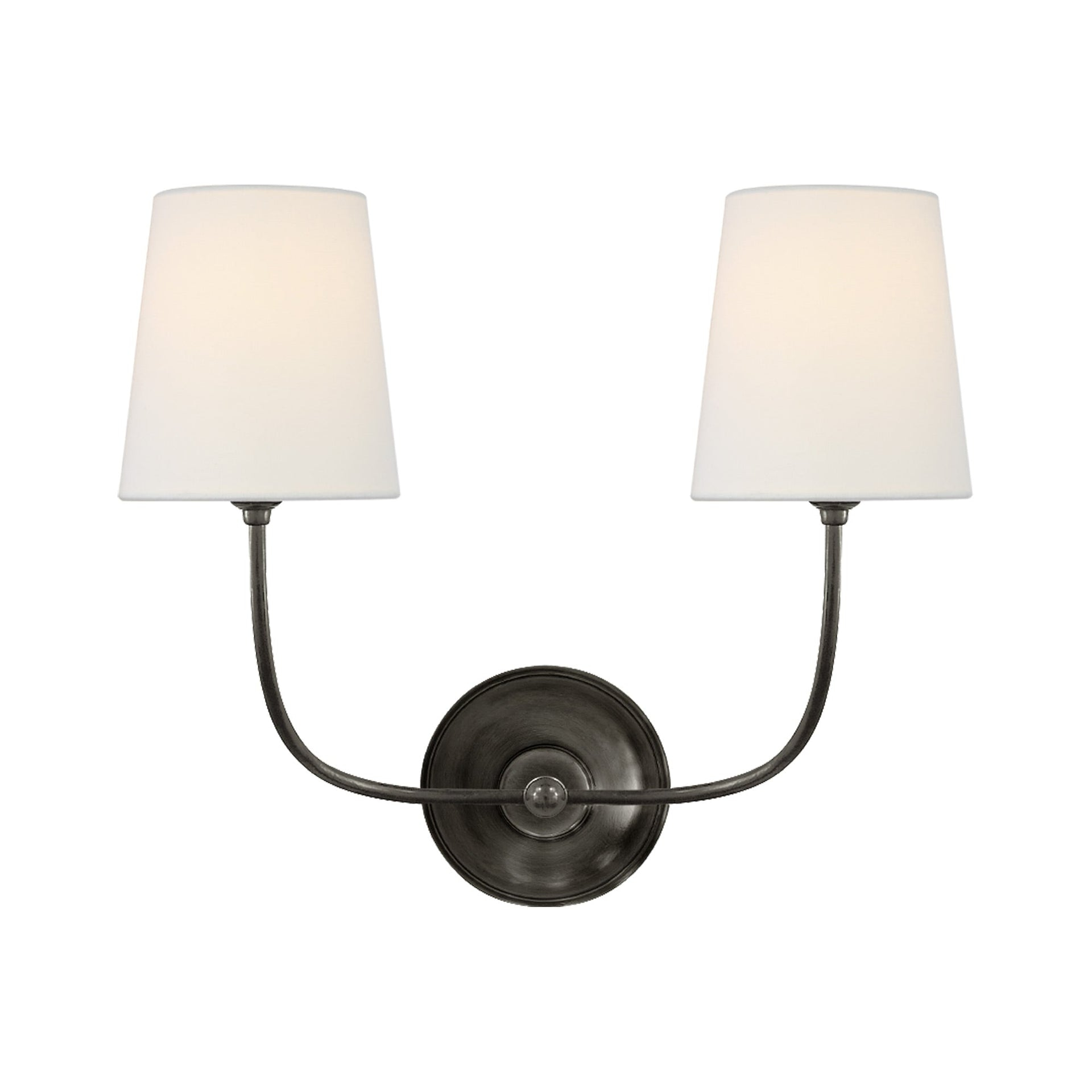 Vendome Bronze 2-Light Fabric Shade Sconce