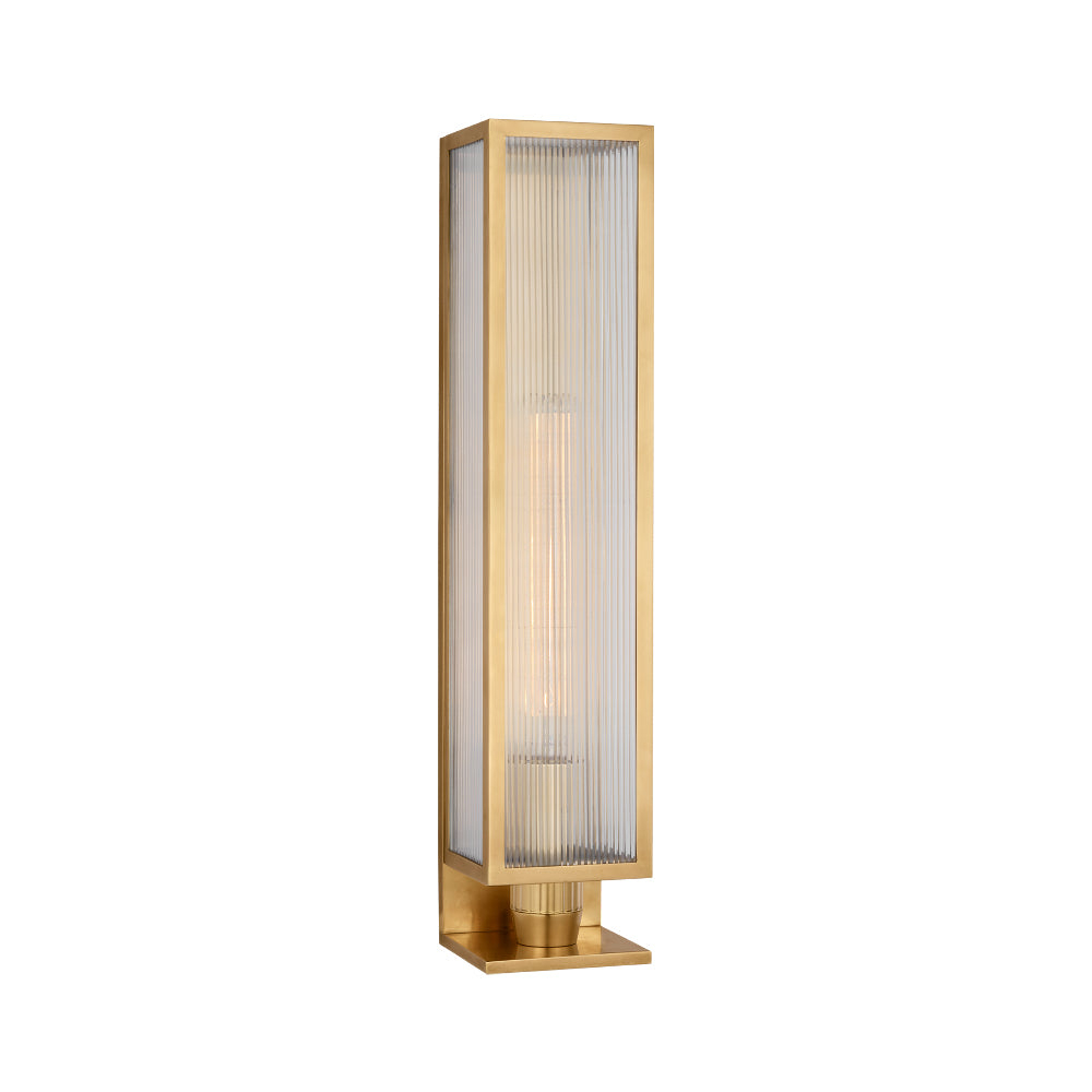 York 24.25" Soft Brass Dimmable Outdoor Sconce