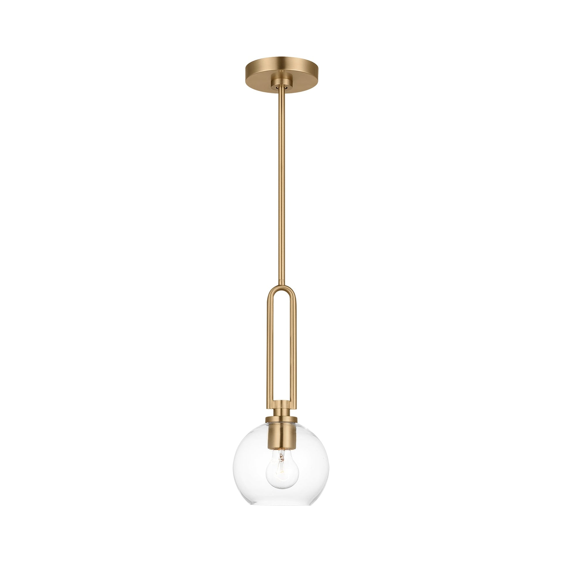 Codyn Satin Brass Mini Globe 1-Light Indoor/Outdoor Pendant