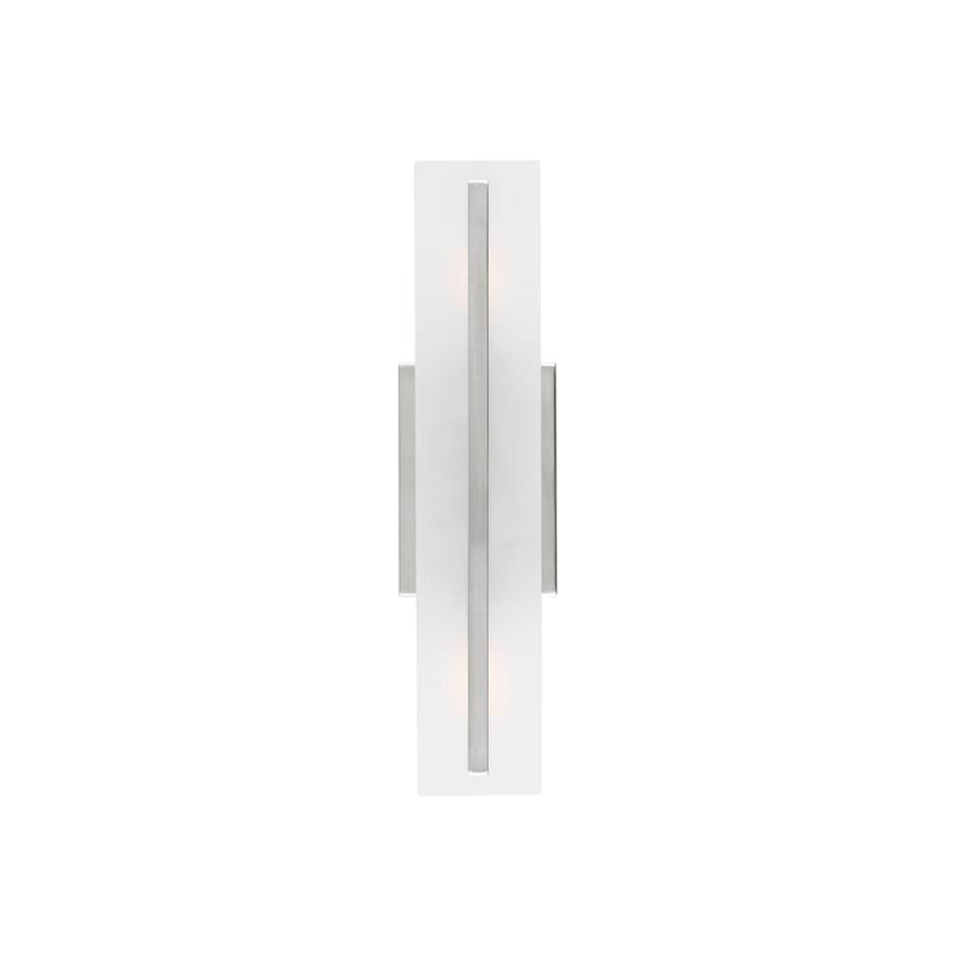 Brushed Nickel Two-Light Satin Etched Glass Vanity Light