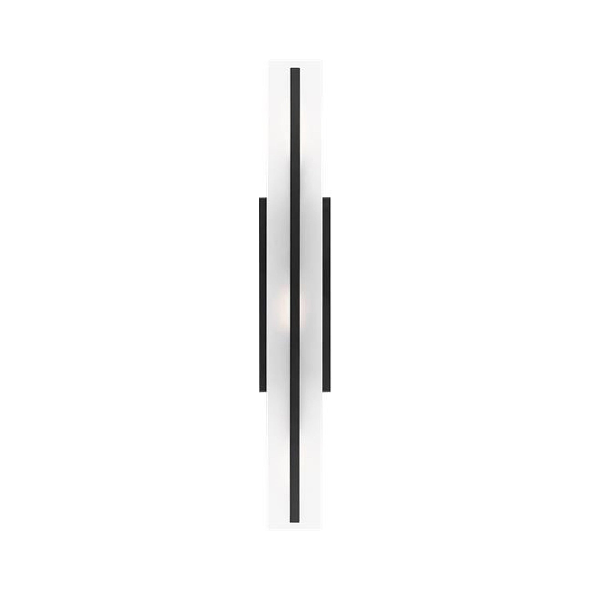 Midnight Black Satin Etched Glass 3-Light Vanity Fixture