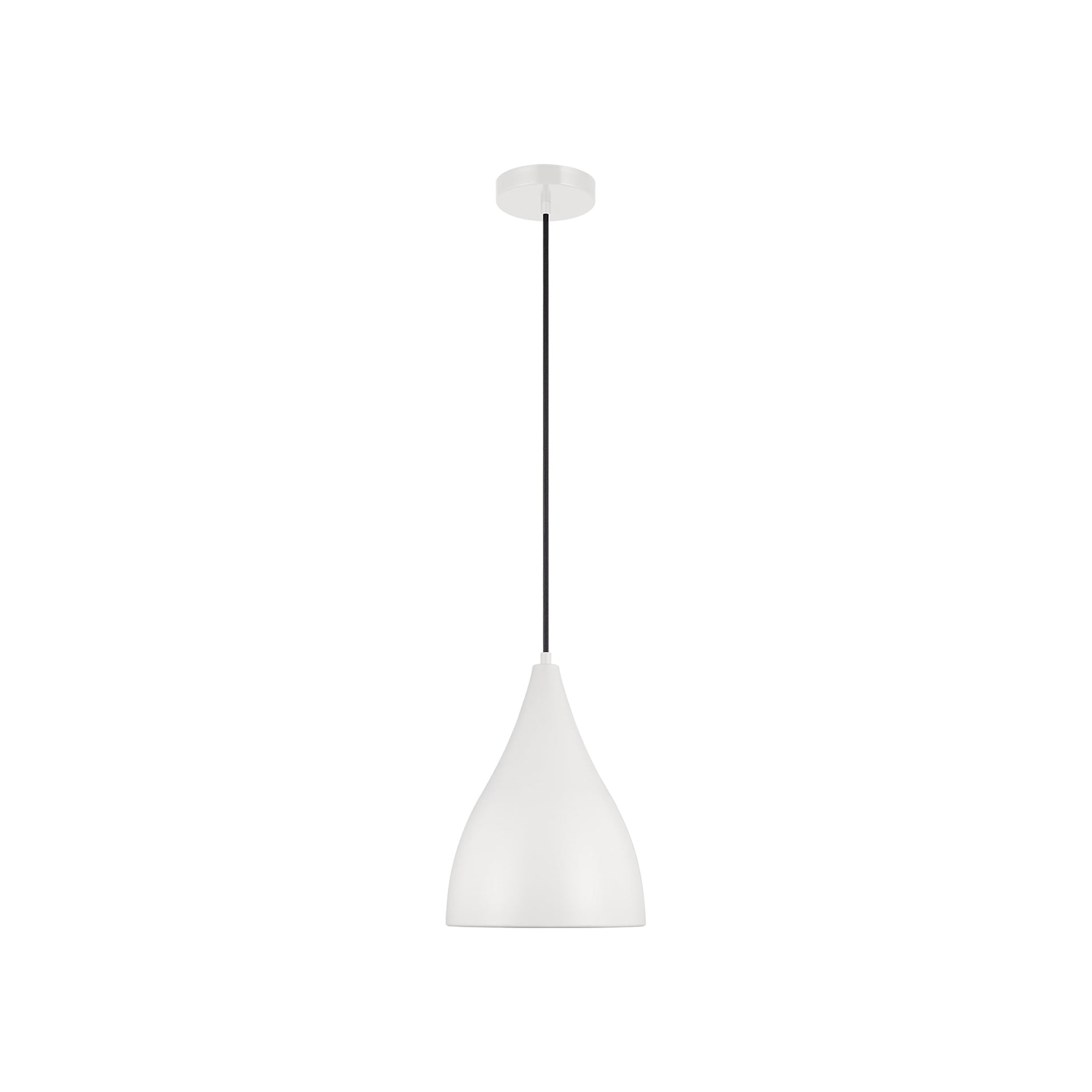Oden Matte White Mini LED Pendant with Smooth Curve Design