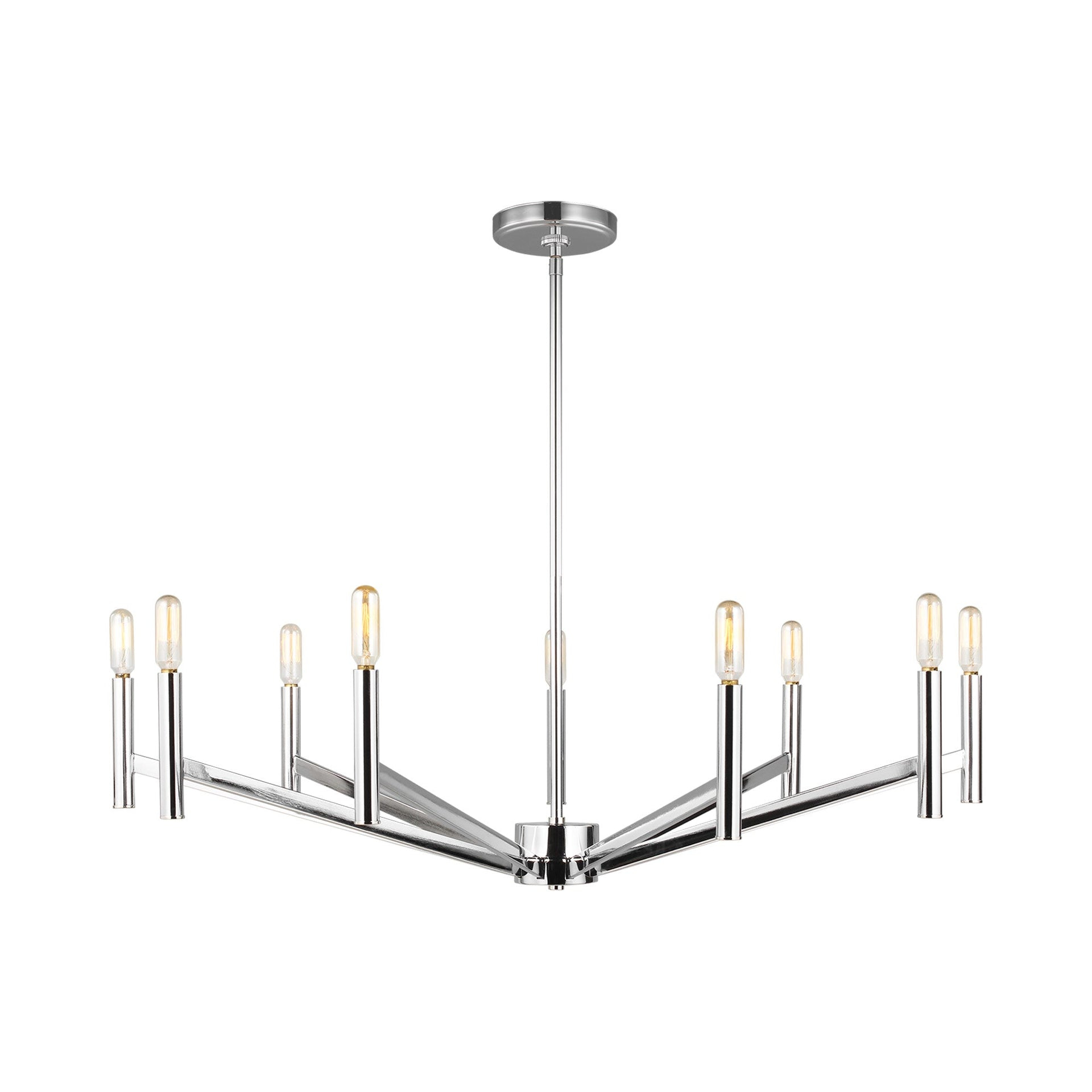Vector 9-Light Chrome Candle Chandelier