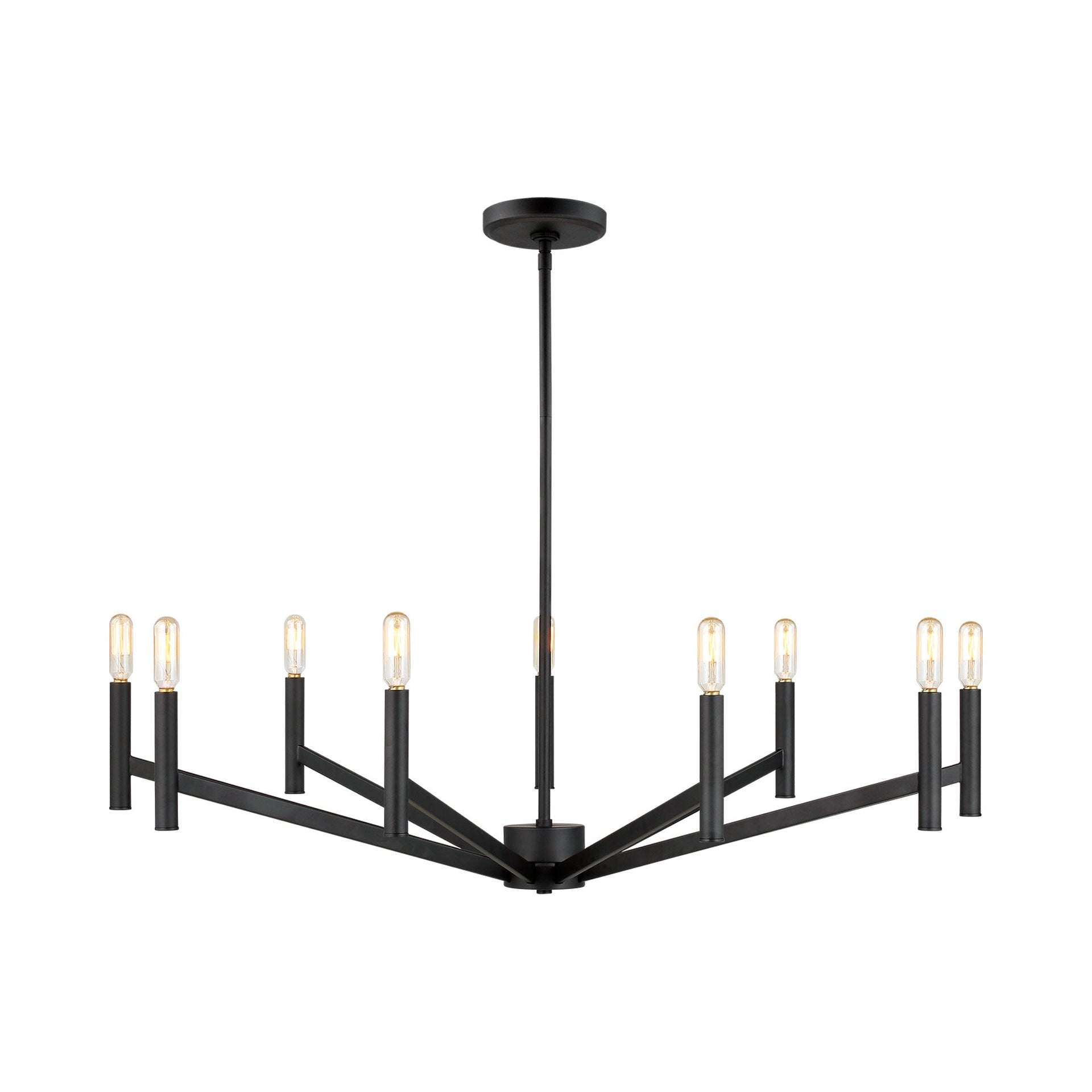 Vector 9-Light LED Midnight Black Brass Chandelier
