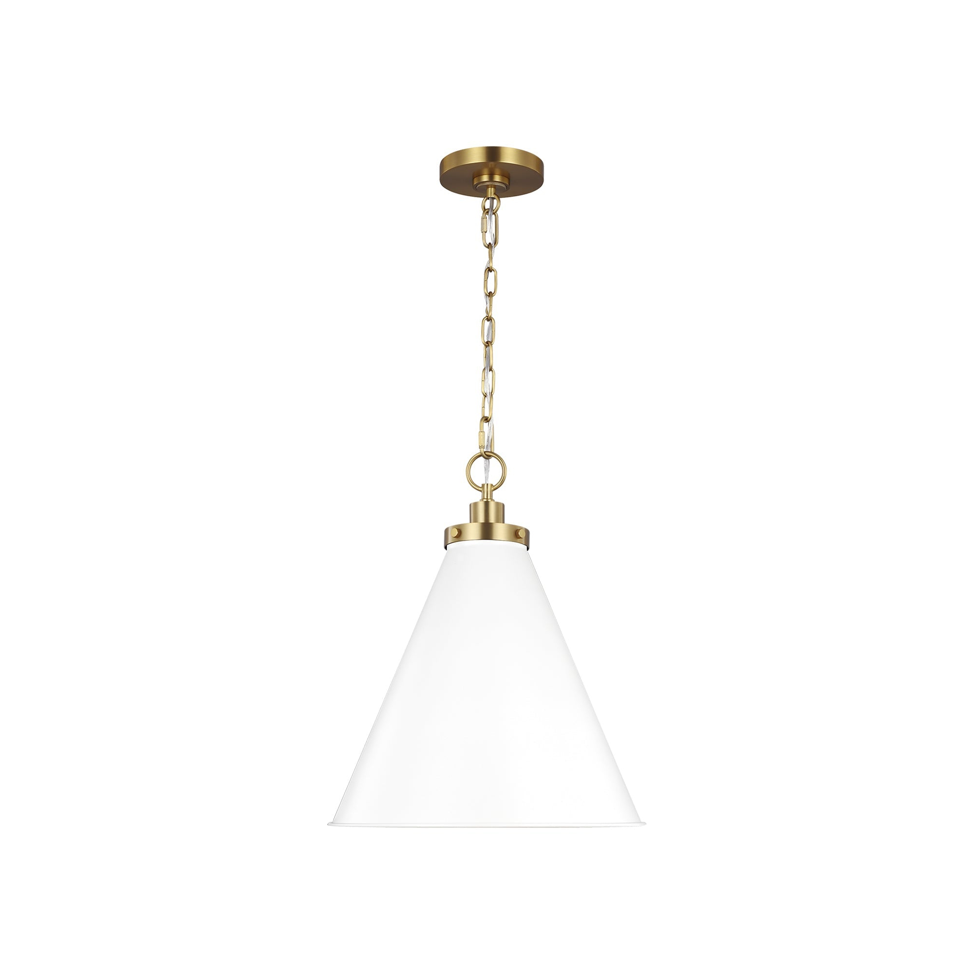 Midnight Black and Brass Cone Pendant Light