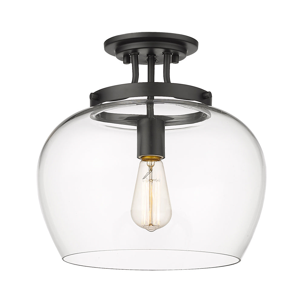 Z-Lite Joliet 1 - Light Semi-Flush Mount in  Matte Black
