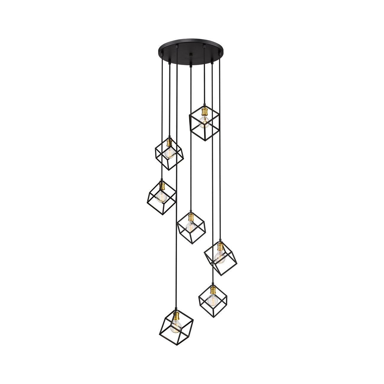 Z-Lite Vertical 7 - Light Chandelier in  Bronze/Olde Brass