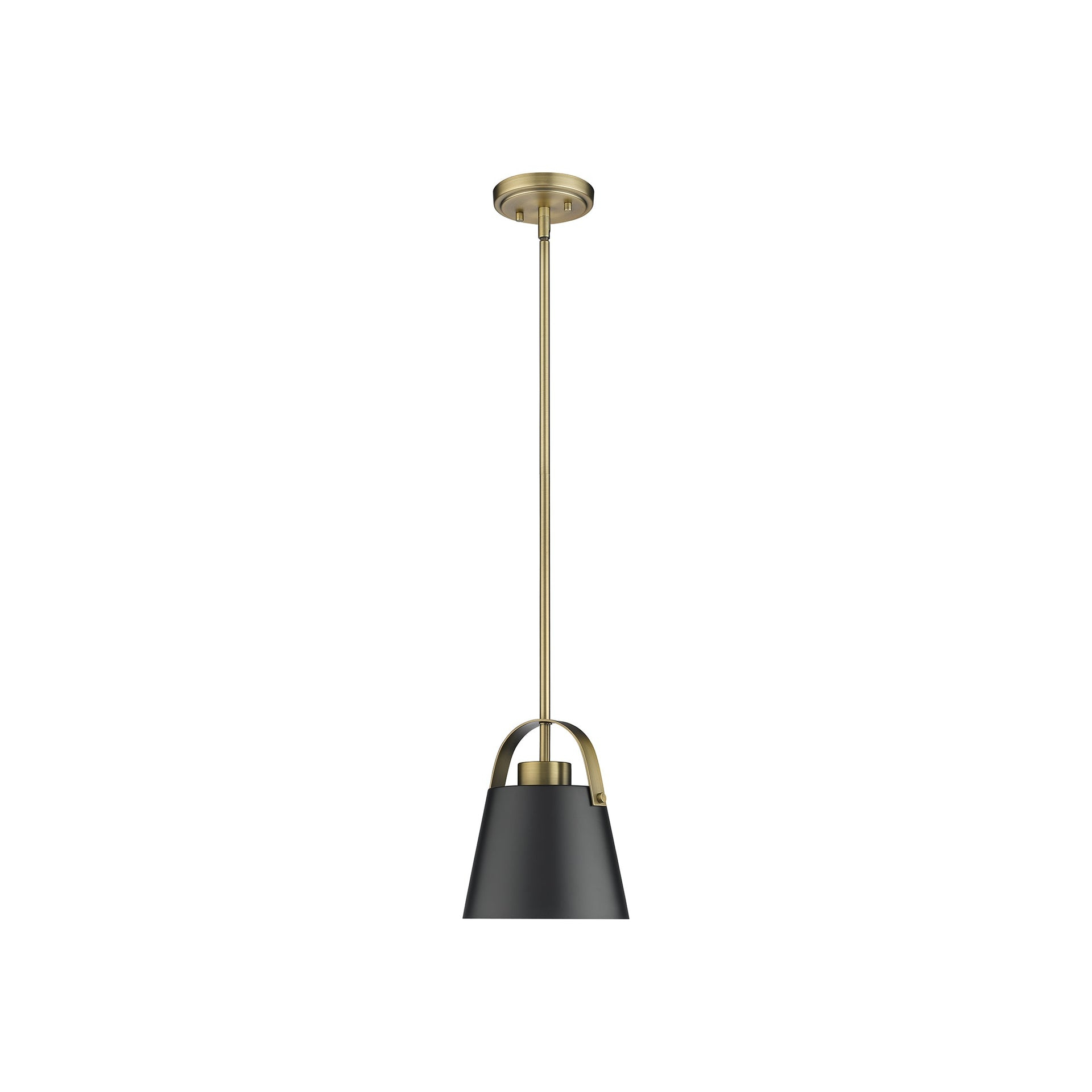 Z-Lite Z-Studio 1 - Light Pendant in  Matte Black/Heritage Brass