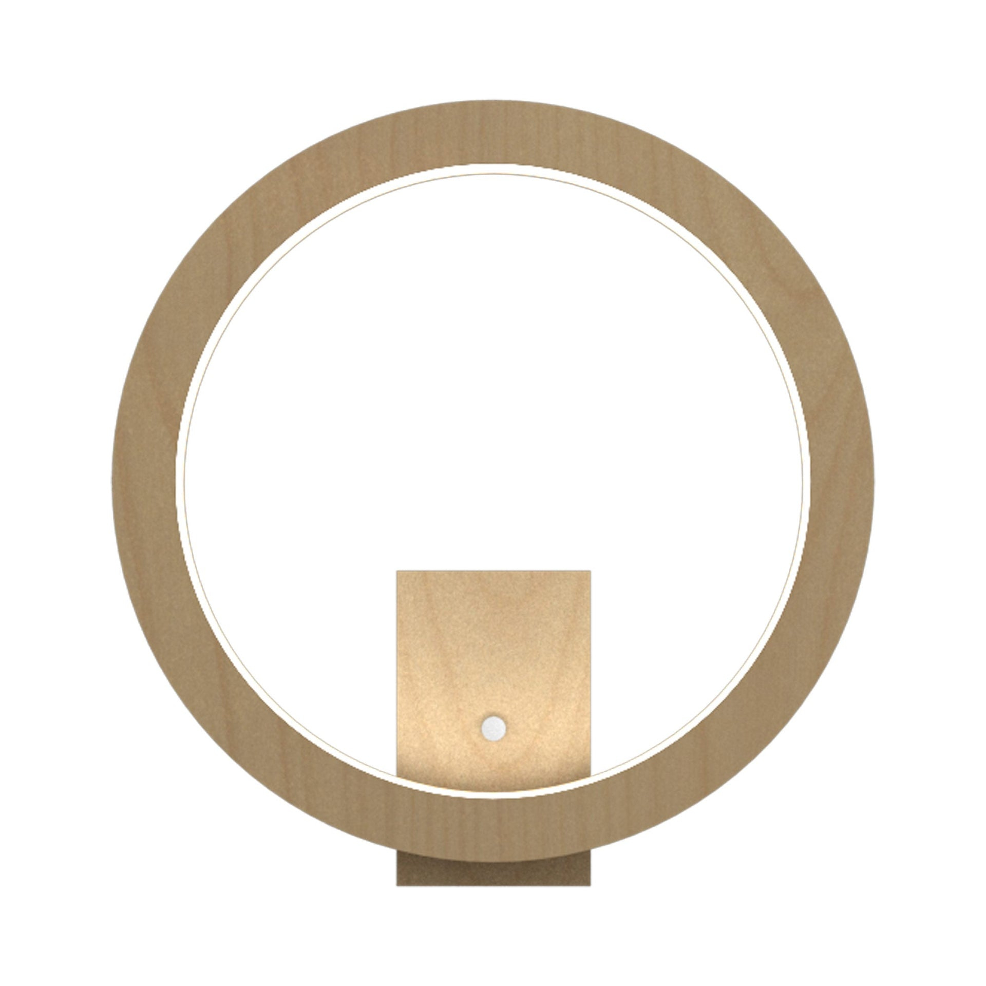 Maple LED Round Wall Sconce with Square Backplate