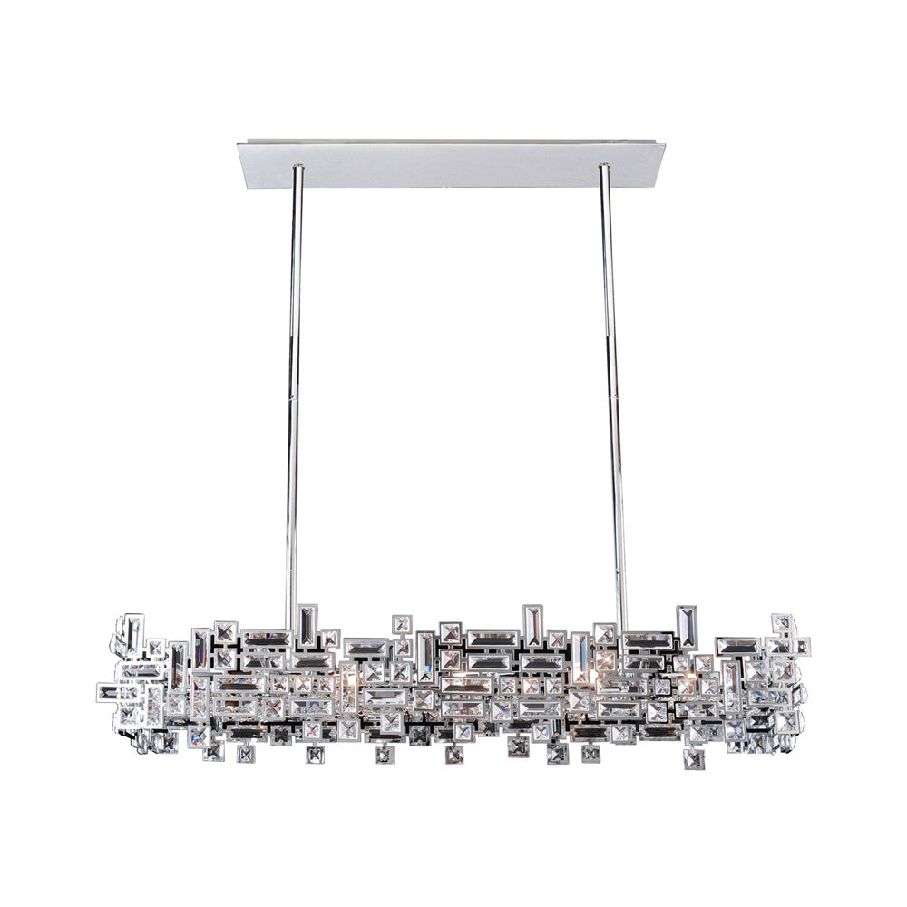 Vermeer 8 - Light Chrome Kitchen Island Pendant
