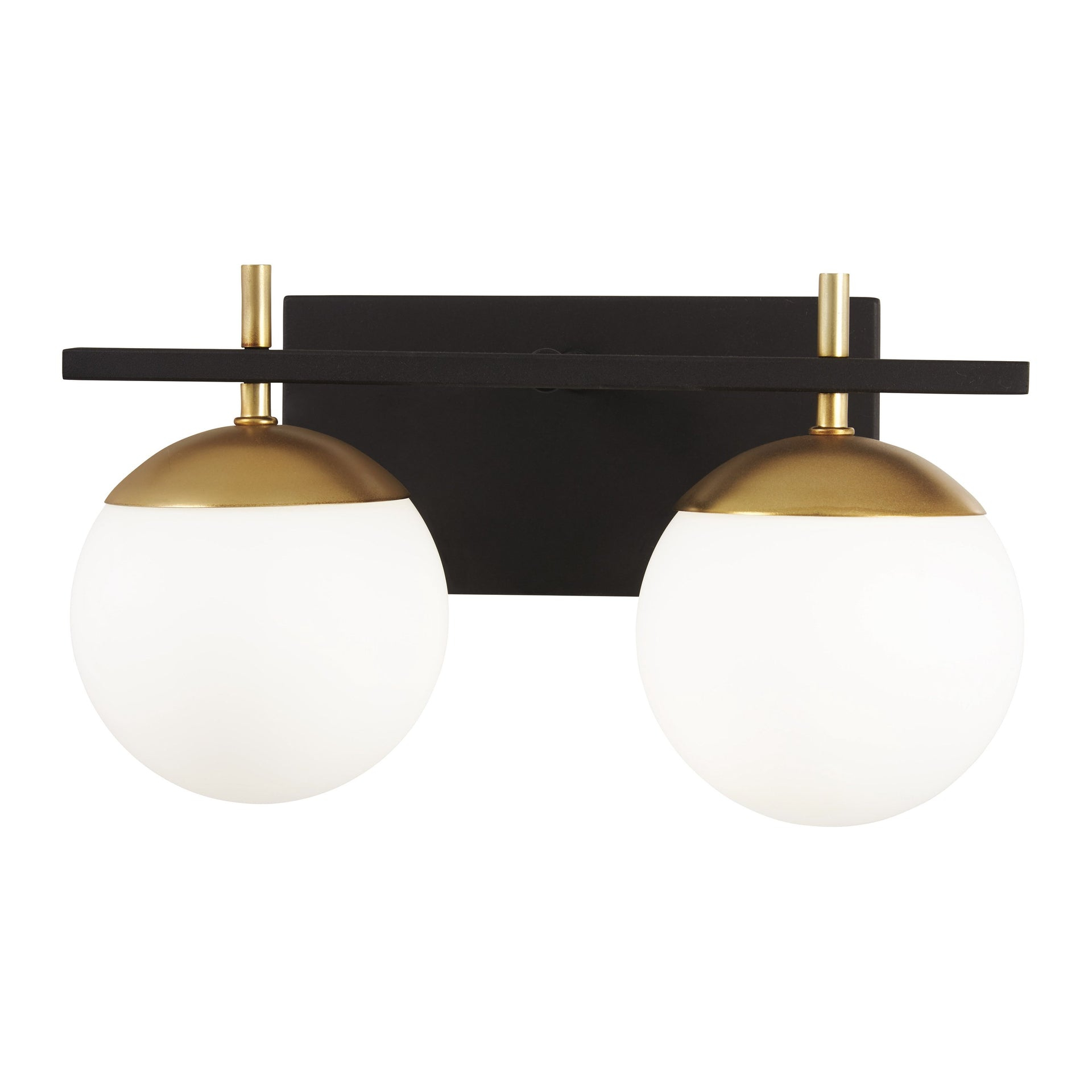 George Kovacs Alluria 8 1/2" High Black and Gold 2-Light Wall Sconce