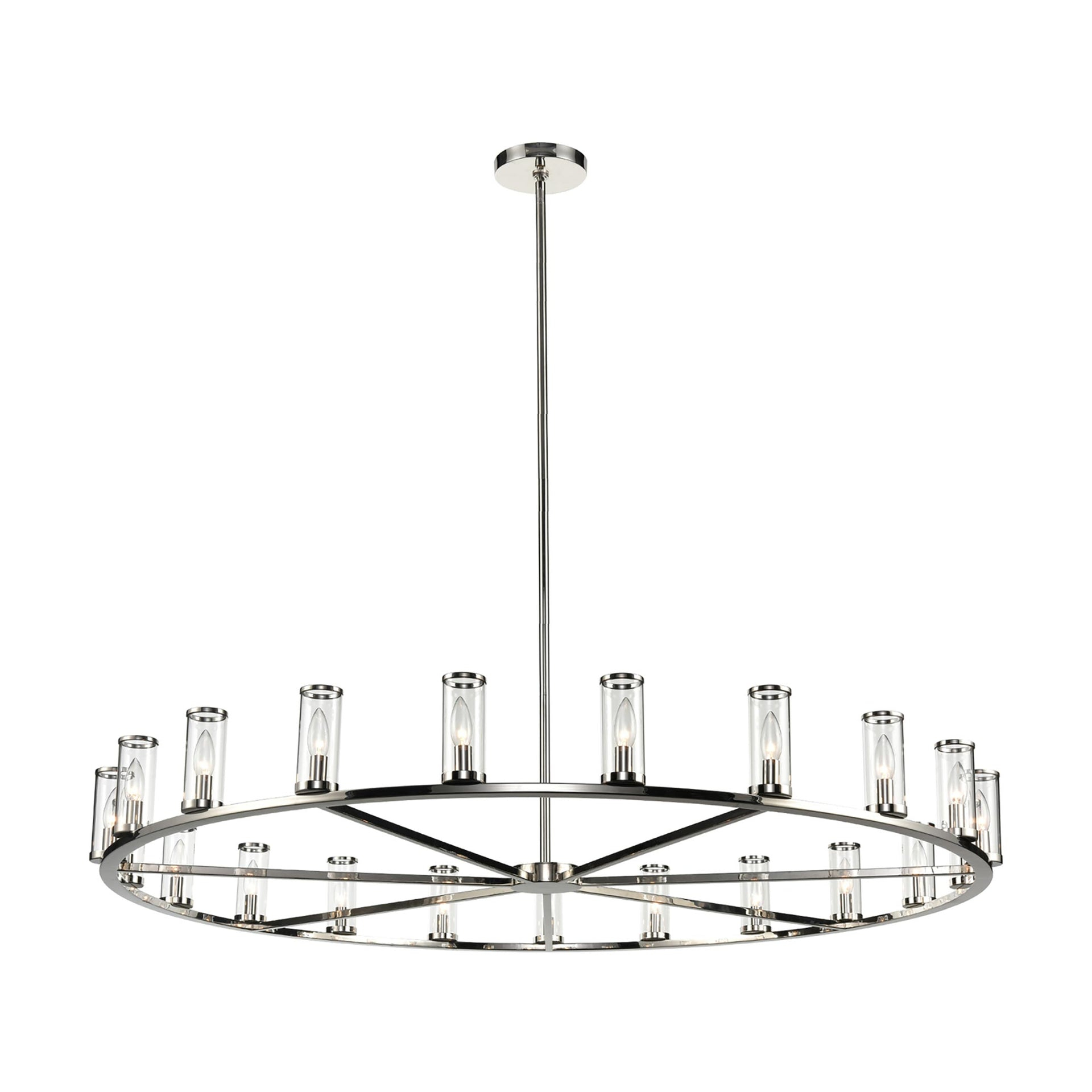 Revolve 21 - Light Dimmable Wagon Wheel Chandelier