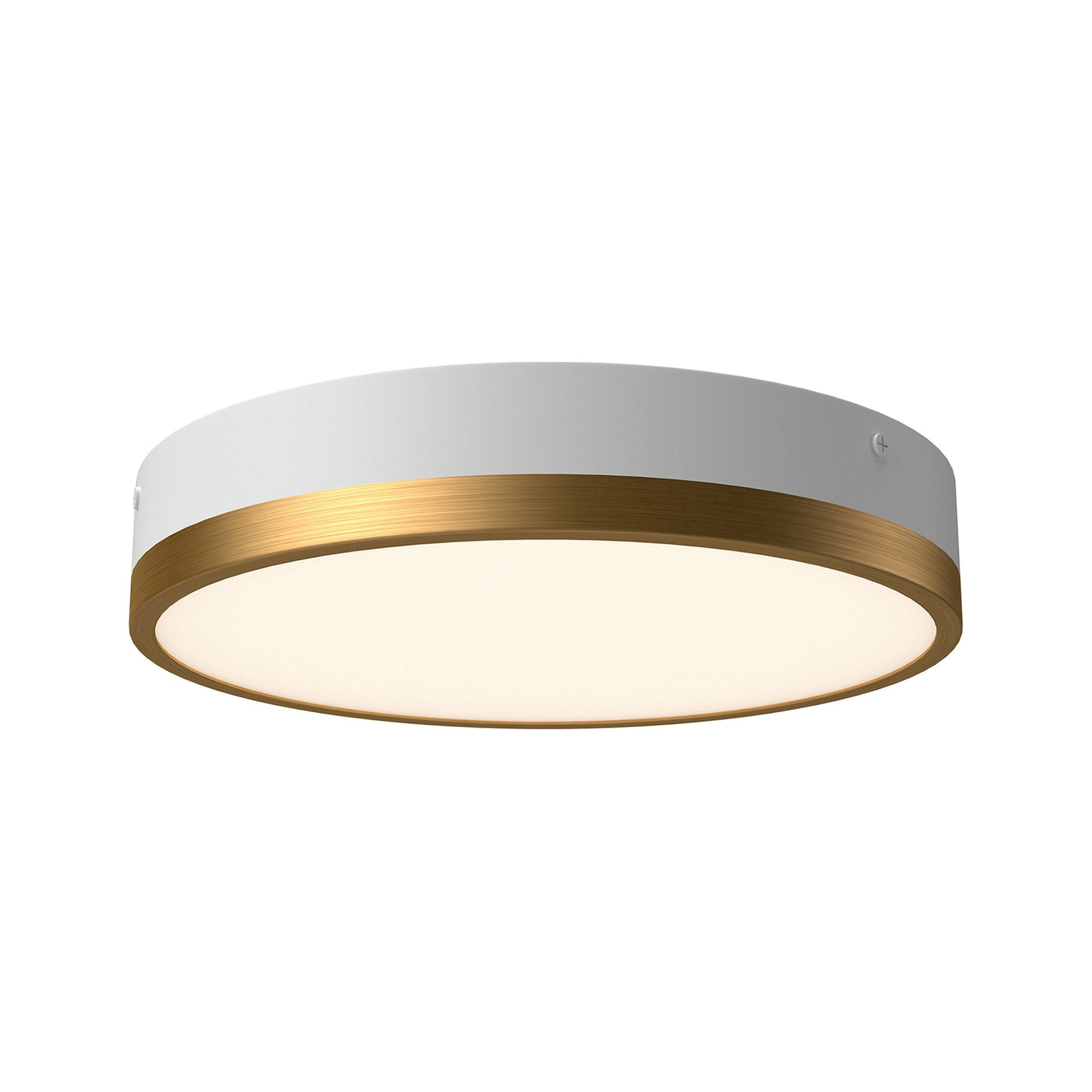 Adelaide Aged Gold and White Glass LED Flush Mount