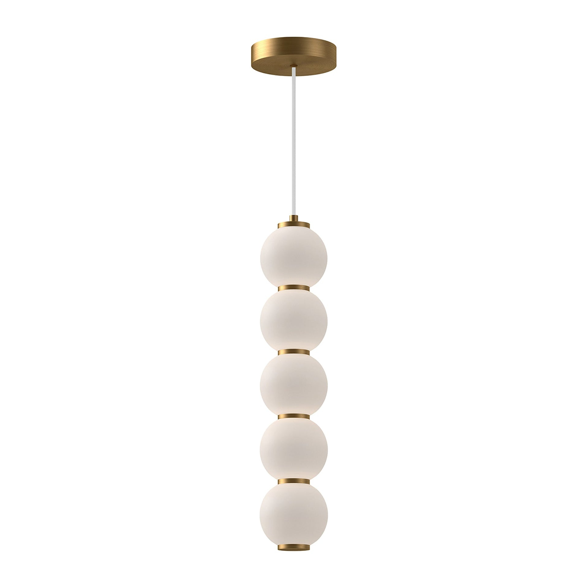 Bijou Elegance Aged Gold LED Globe Pendant Light