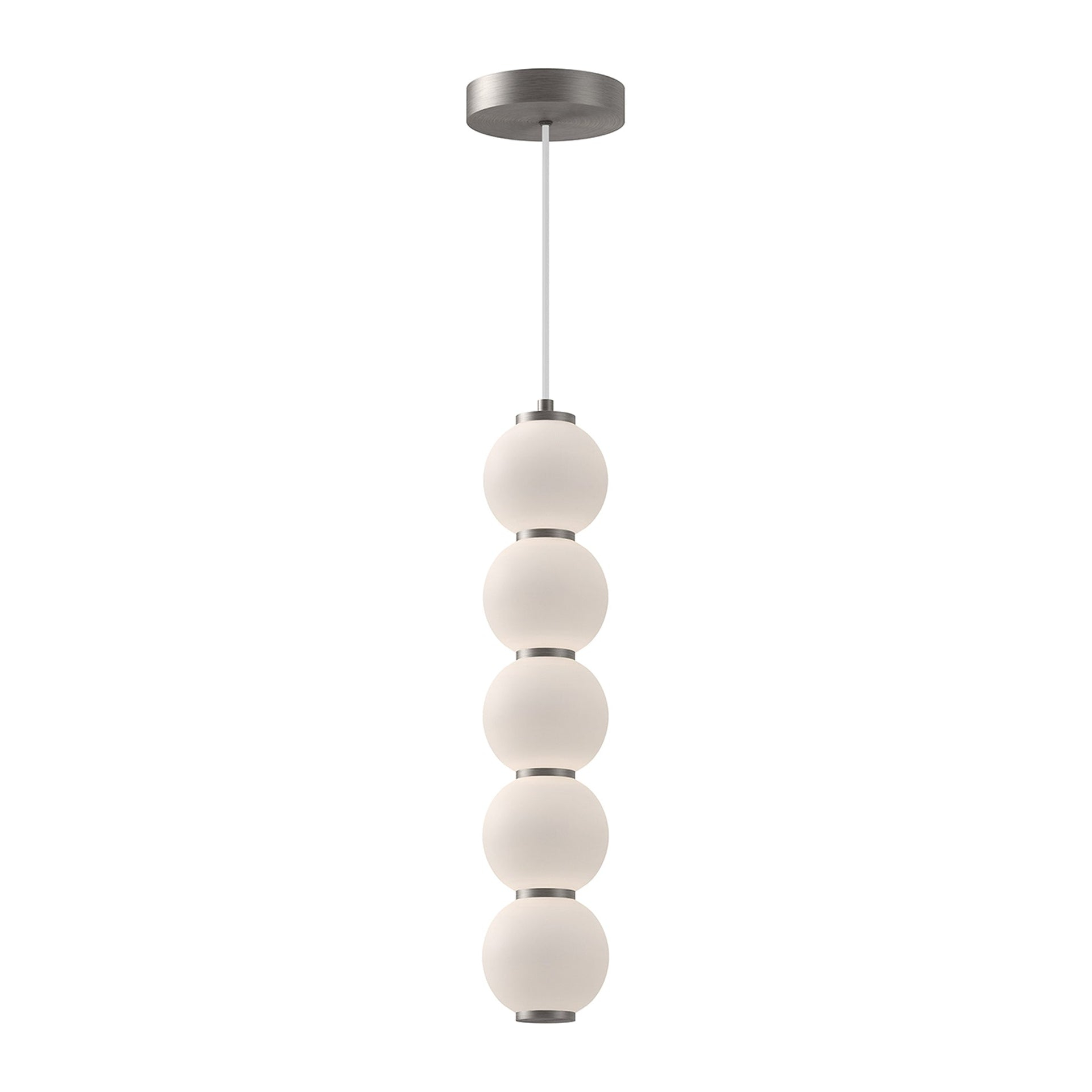 Bijou Elegance Brushed Nickel Globe LED Pendant Light