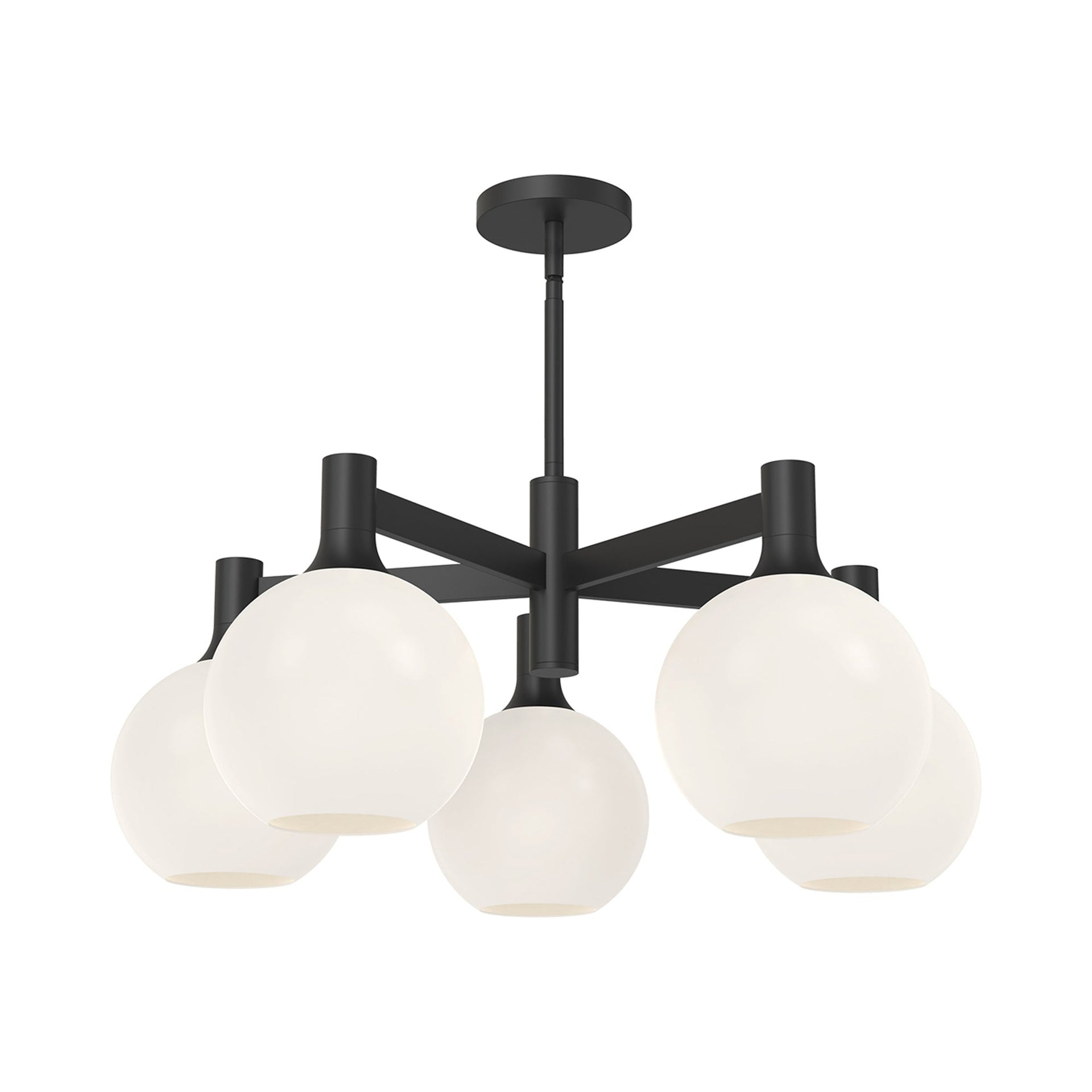Castilla Classic Chic Matte Black Five Light Chandelier