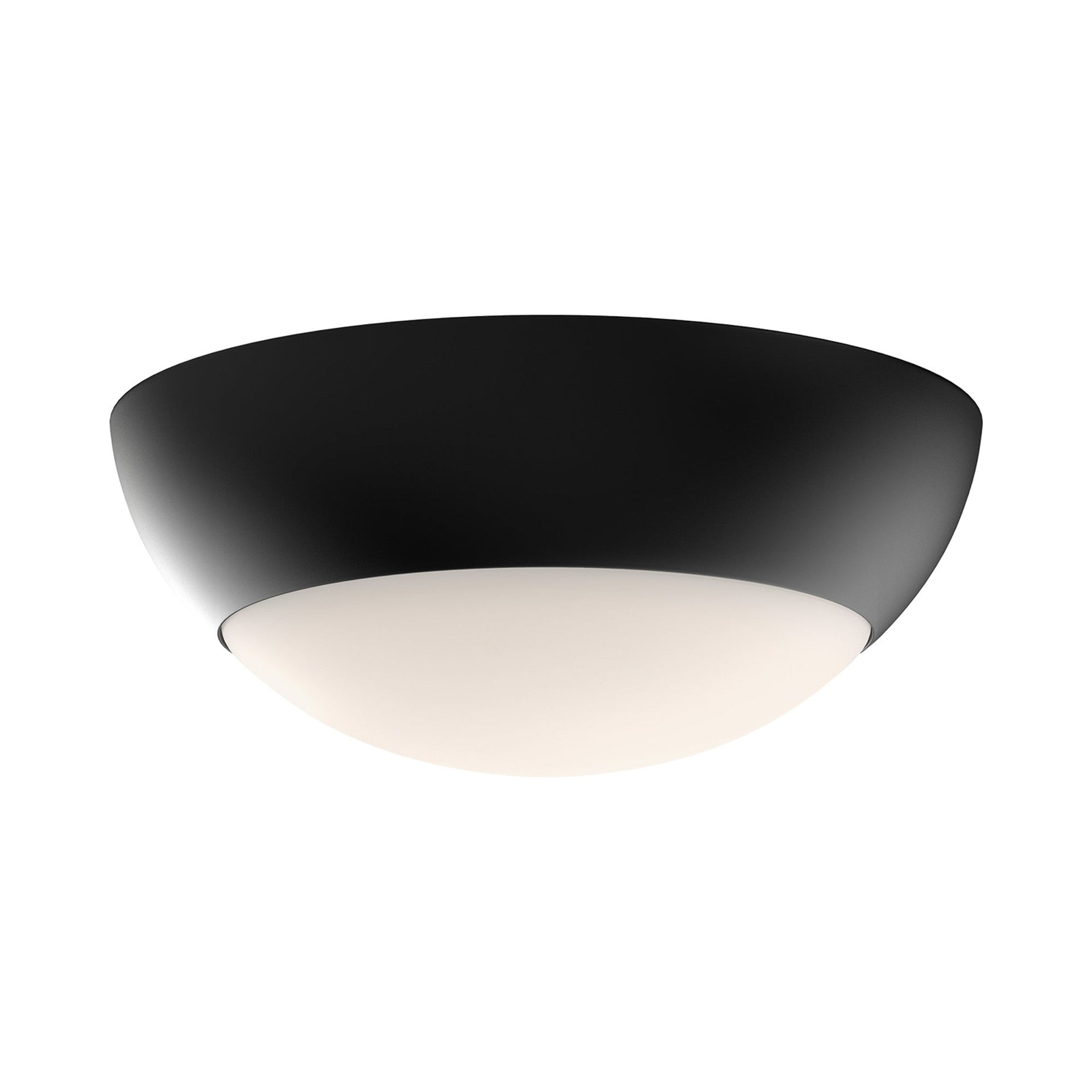Rubio Minimalist Mid-Century Globe Flush Mount in Matte Black