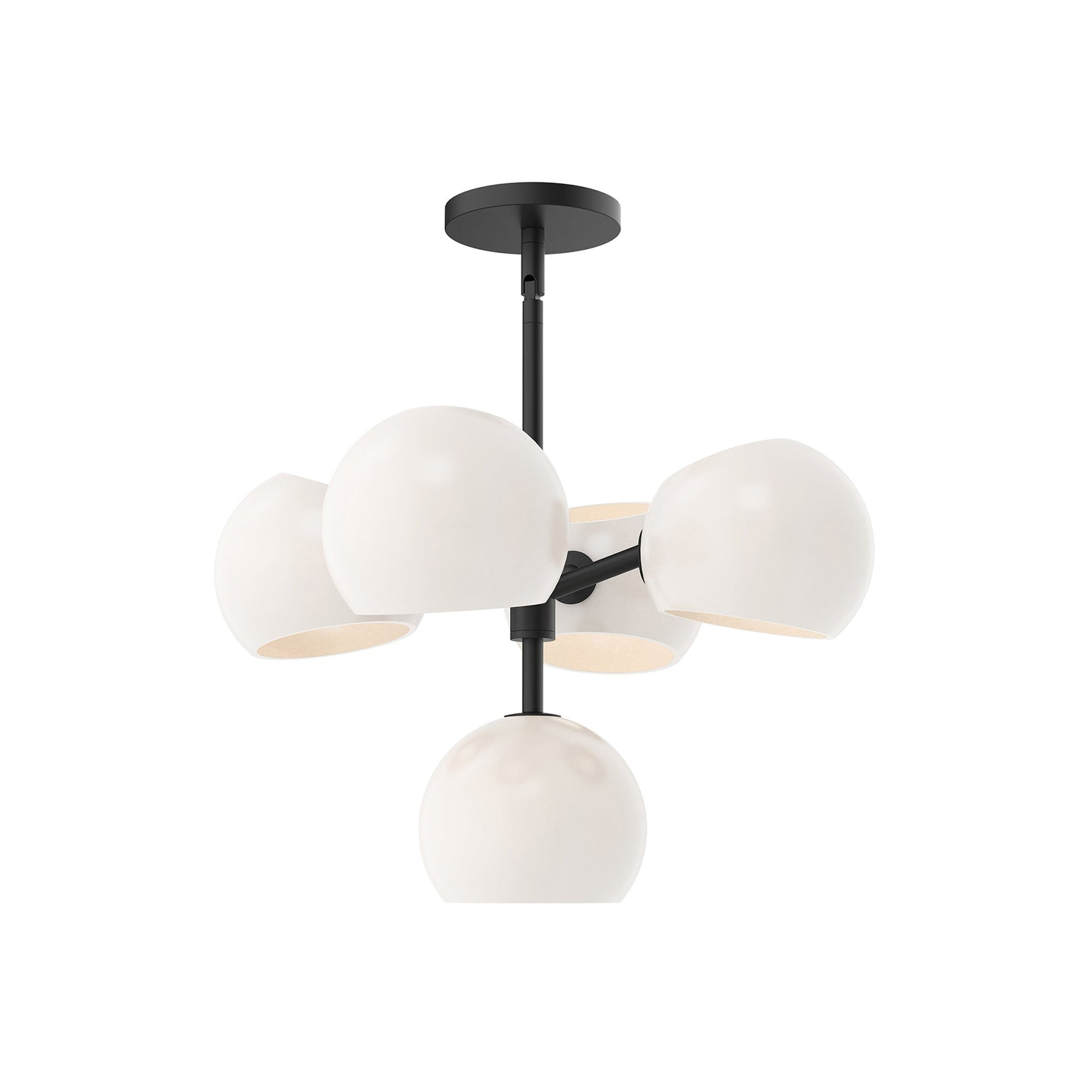 Willow Mid-Century Matte Black Sputnik Chandelier