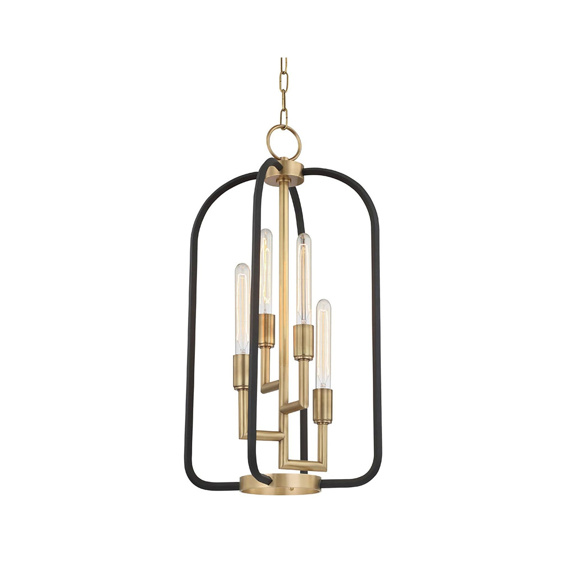 Hudson Valley Lighting 8314 Angler 4 Light 15" Wide Taper Candle Chandelier - Brass