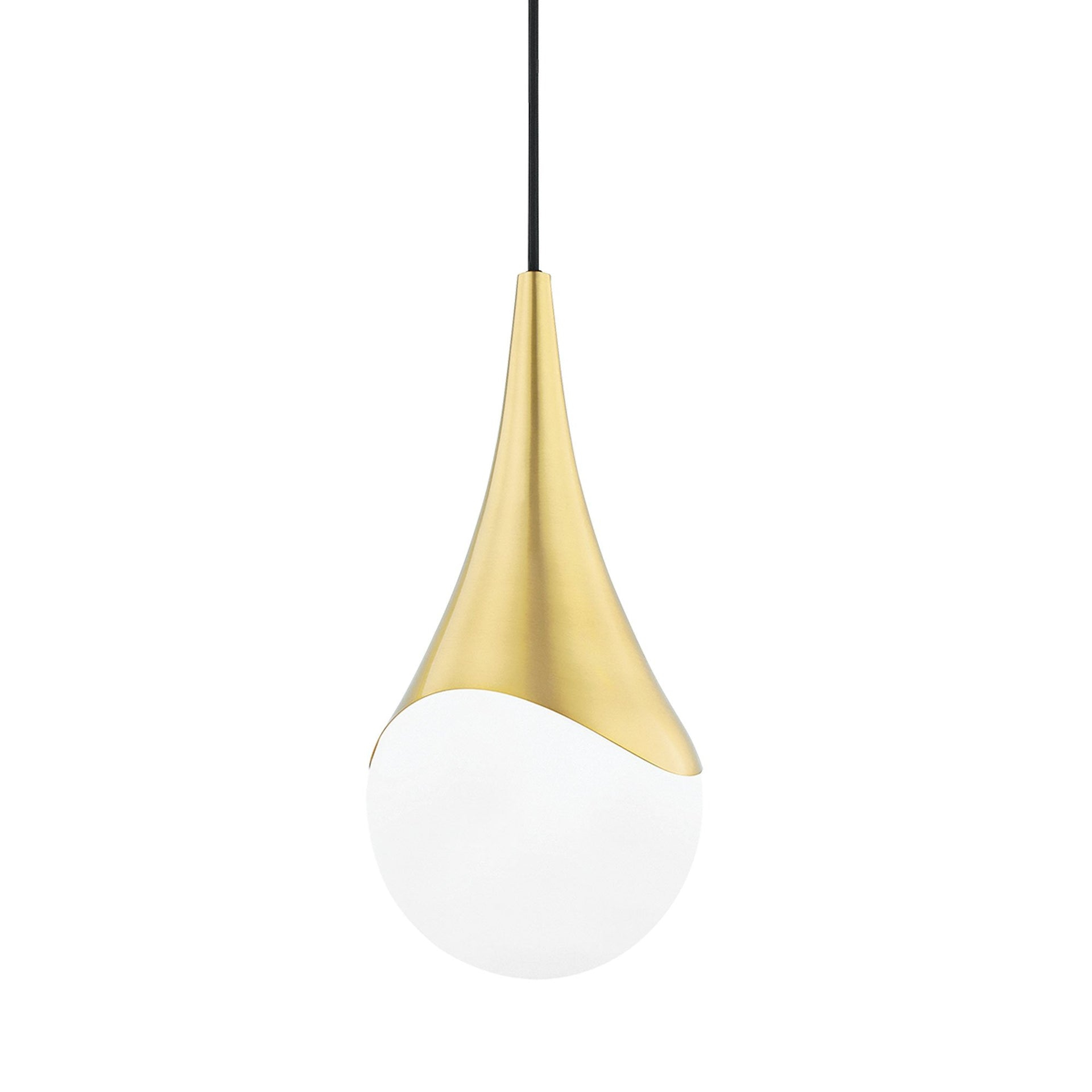 Mitzi H375701s Ariana 8" Wide Mini Pendant - Brass